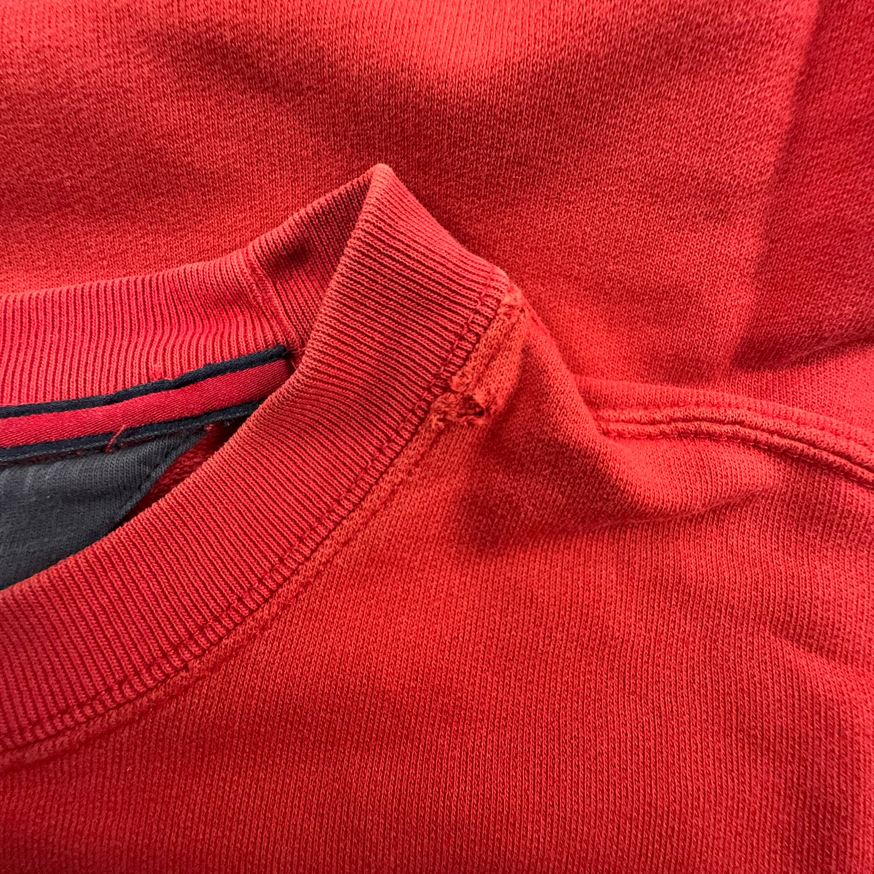 Felpa Tommy Hilfiger Vintage rossa in cotone a girocollo anni 2000 - Taglia L uomo