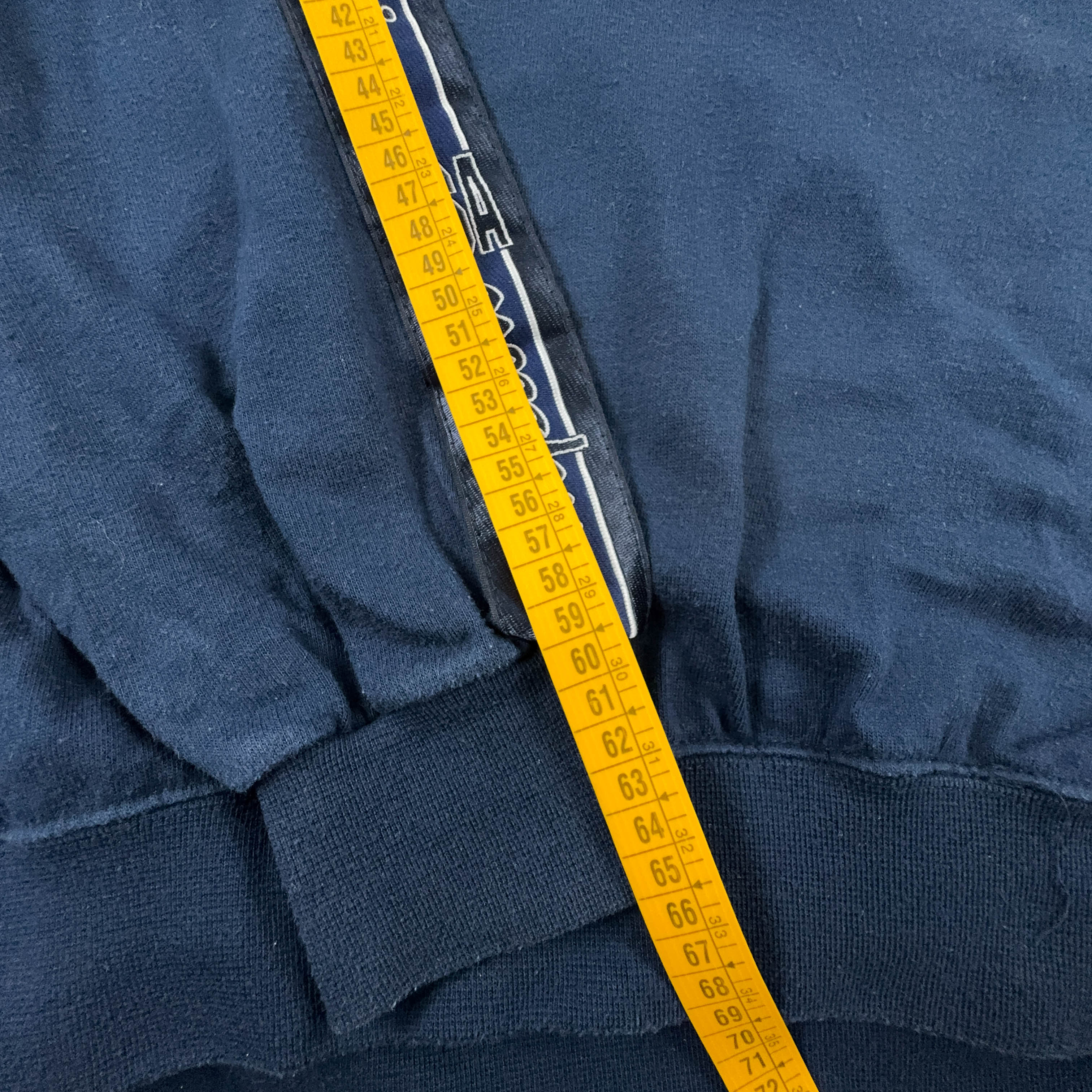 Felpa Champion Vintage blu scuro quarter zip anni 90 - Taglia XL uomo