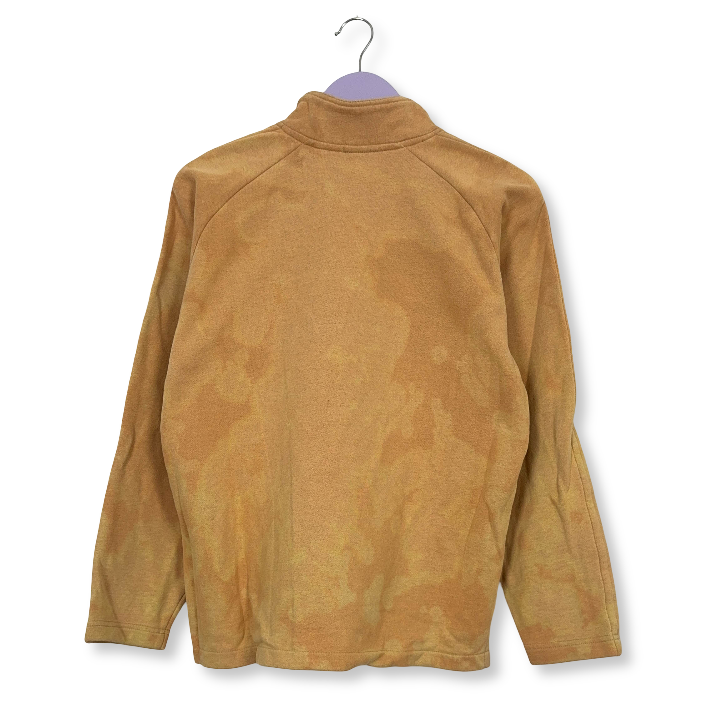 Felpa Nike Tie Dye Vintage arancione quarter zip 80% cotone anni 90 - Taglia S/M uomo