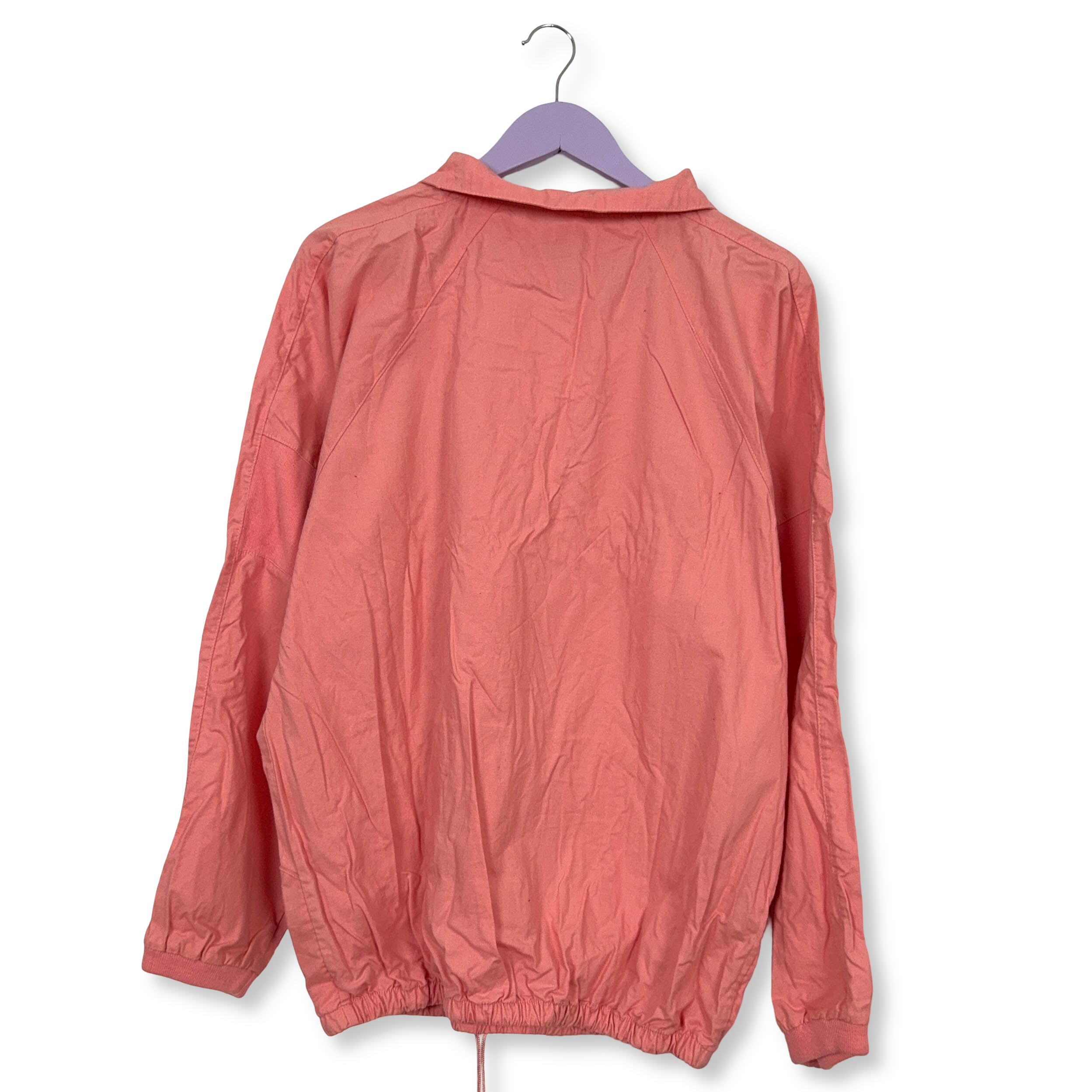 Felpa Adidas Vintage rosa quarter zip in cotone anni 80 - Taglia D7 F180 uomo