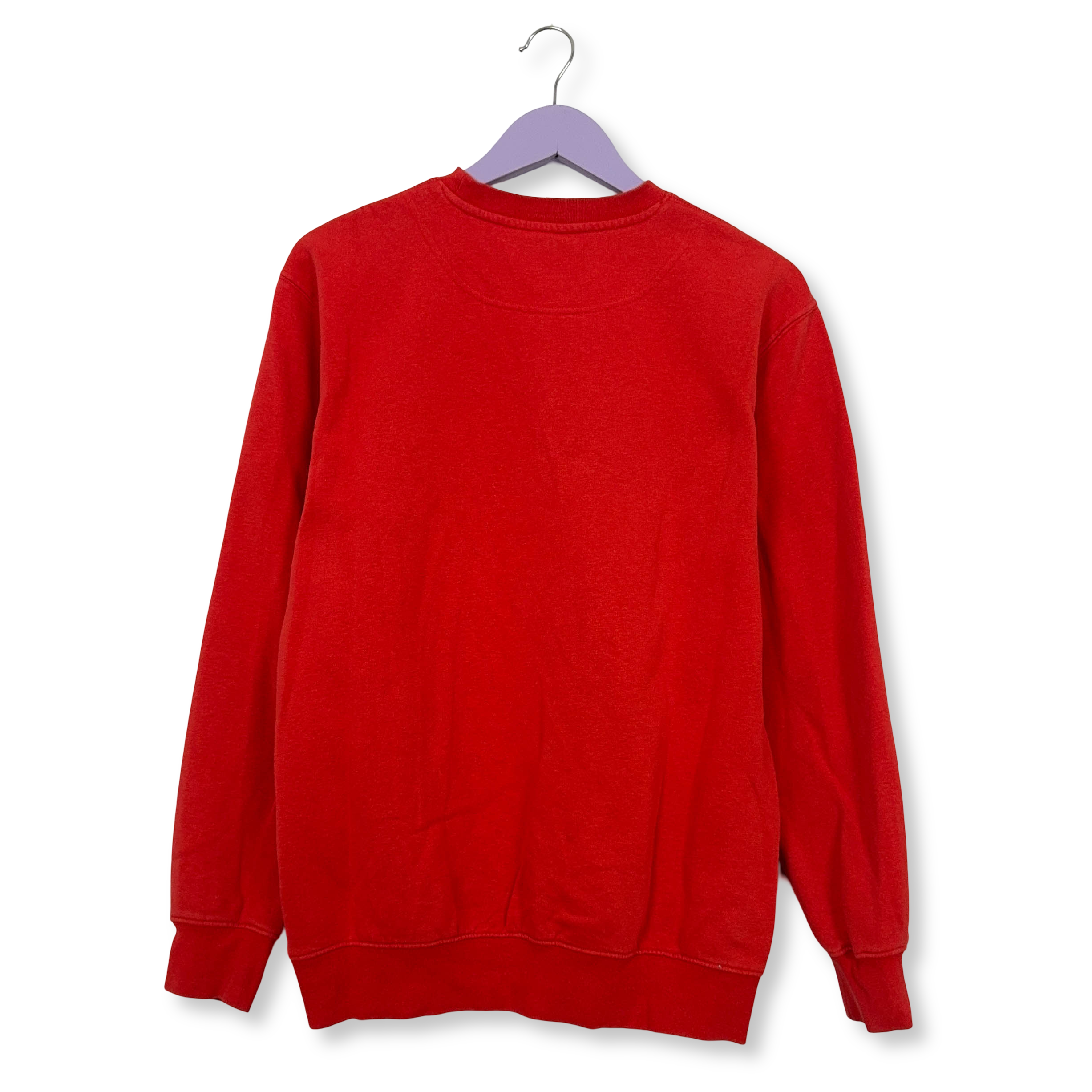 Felpa Puma Vintage rossa a girocollo con logo ricamato anni 2000 - Taglia M uomo