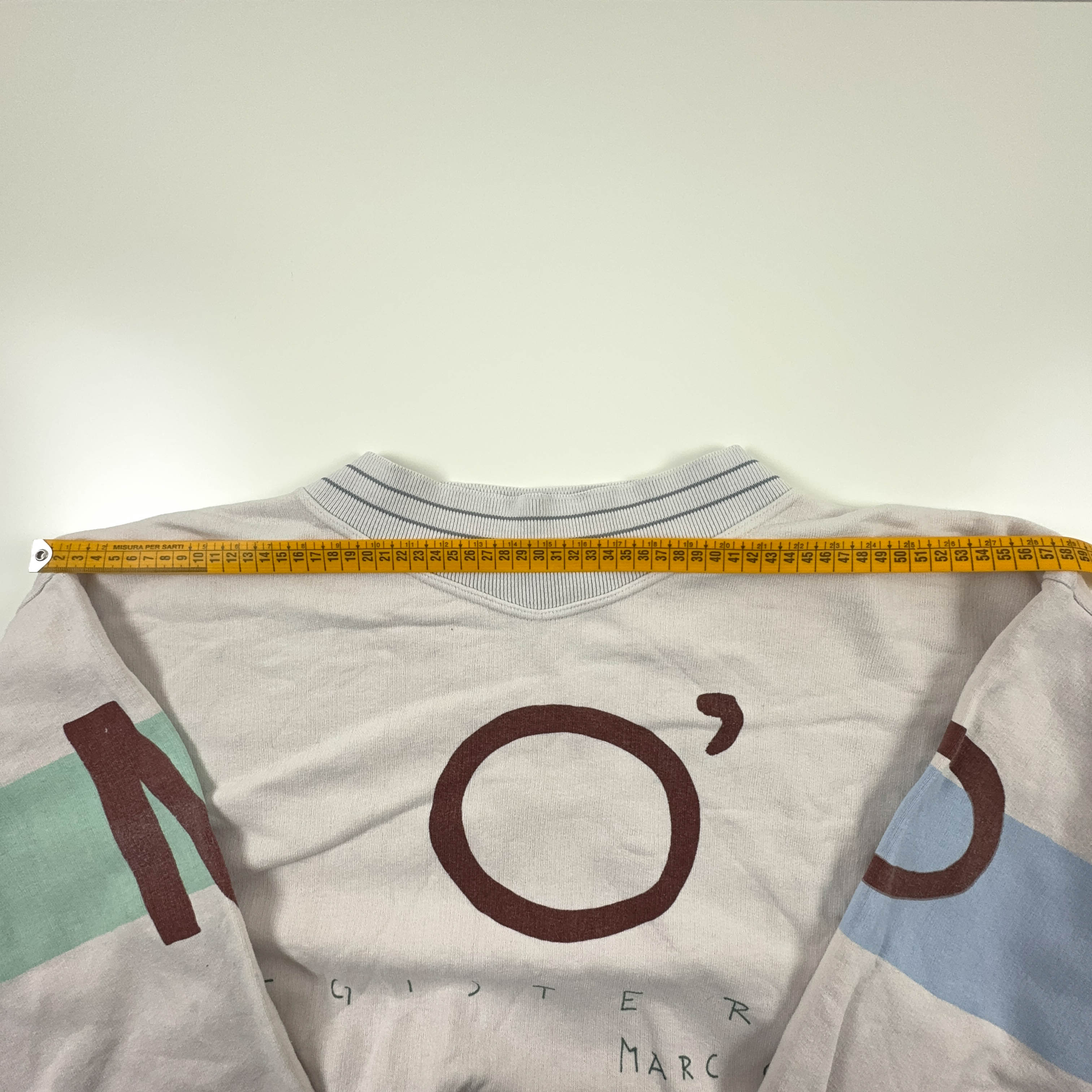 Marc O' Polo Vintage Cream Sweatshirt with 80's Prints - Size M Men