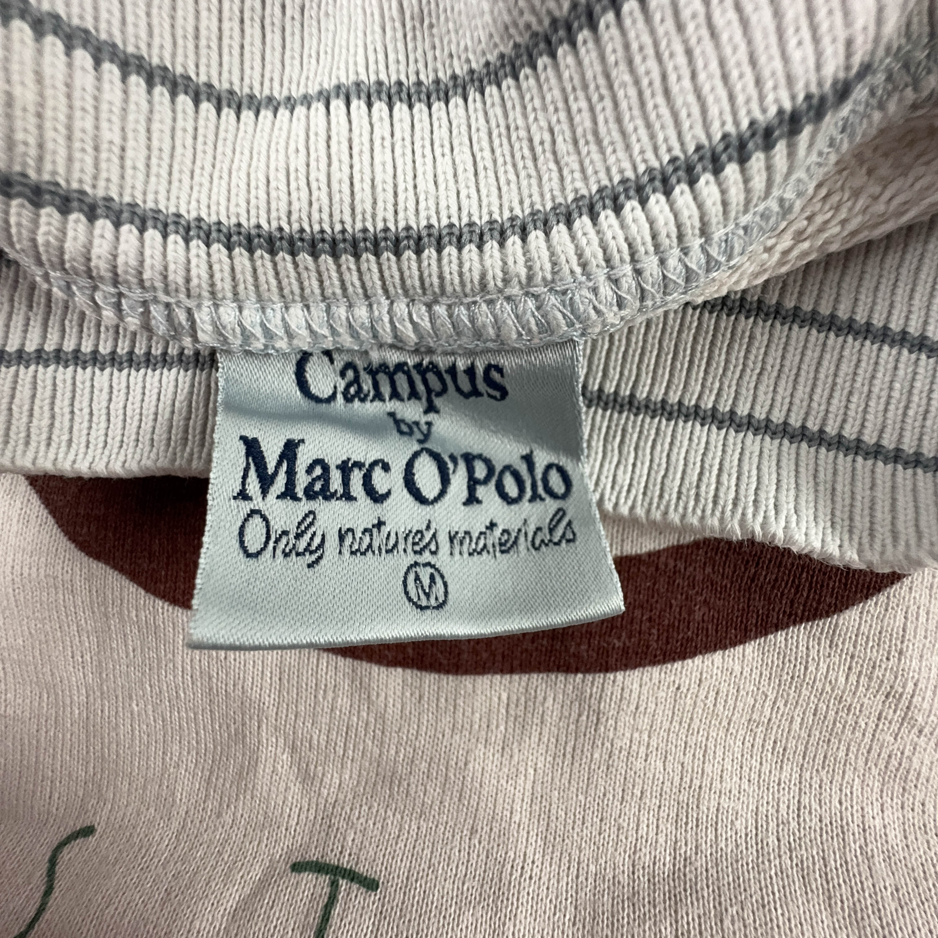 Marc O' Polo Vintage Cream Sweatshirt with 80's Prints - Size M Men