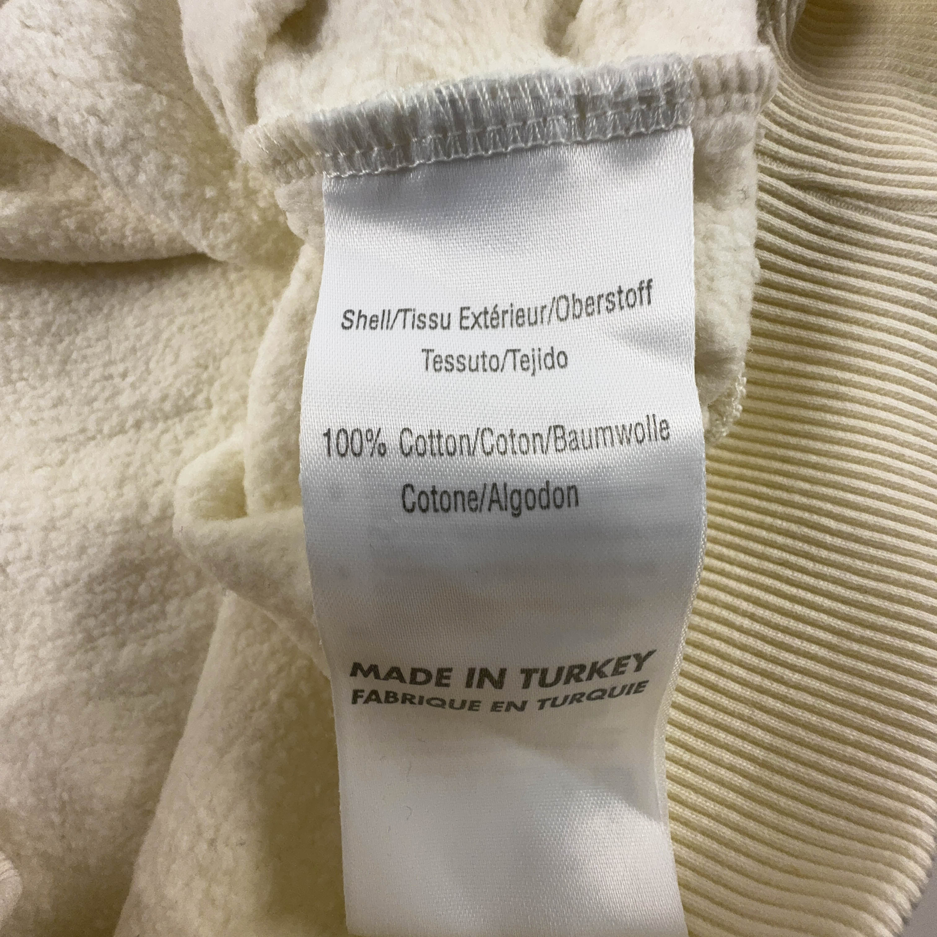 Felpa Puma Vintage crema a girocollo con logo ricamato in cotone anni 90 - Taglia L uomo