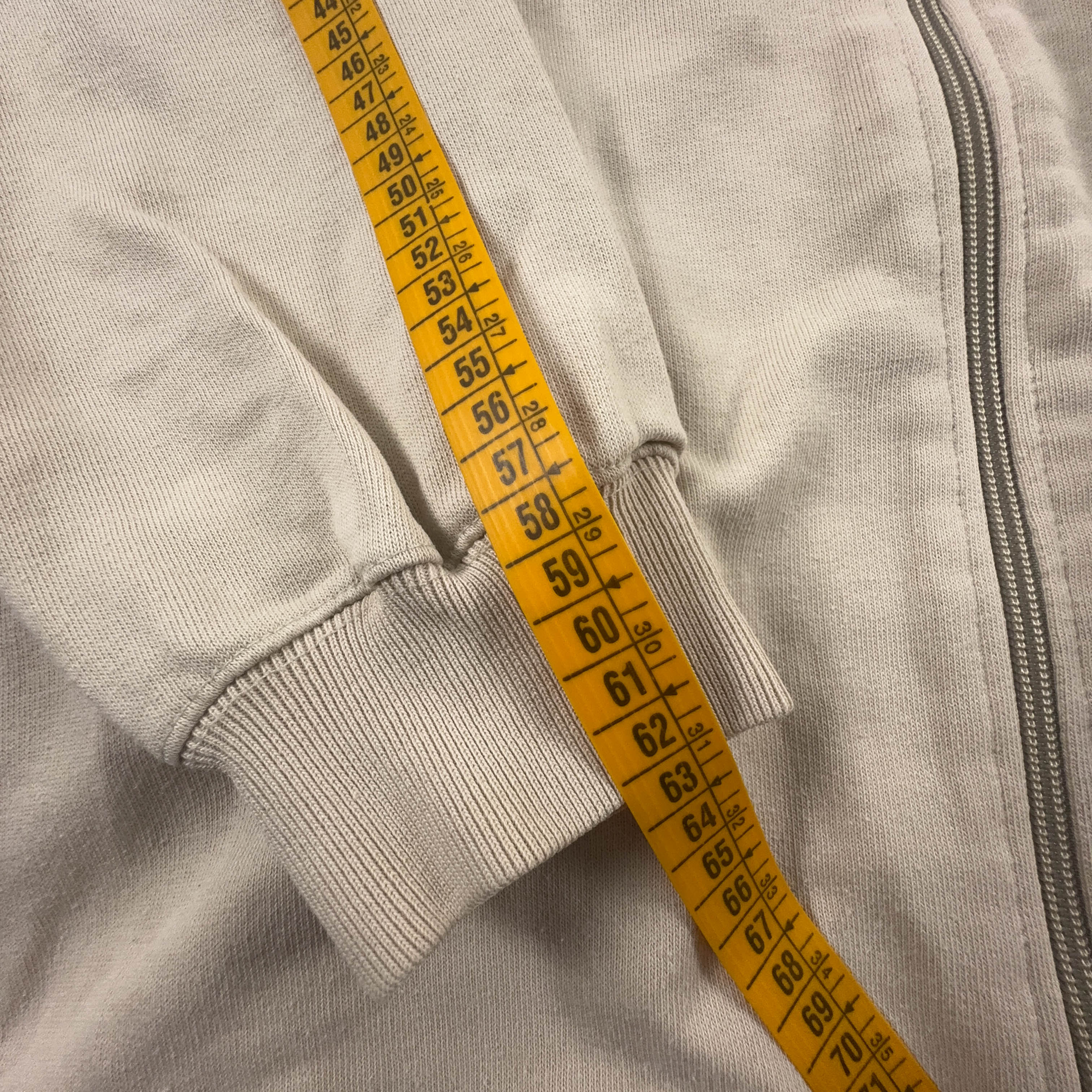 Felpa Nike Vintage crema con zip 78% cotone anni 2000 - Taglia XL 188 uomo