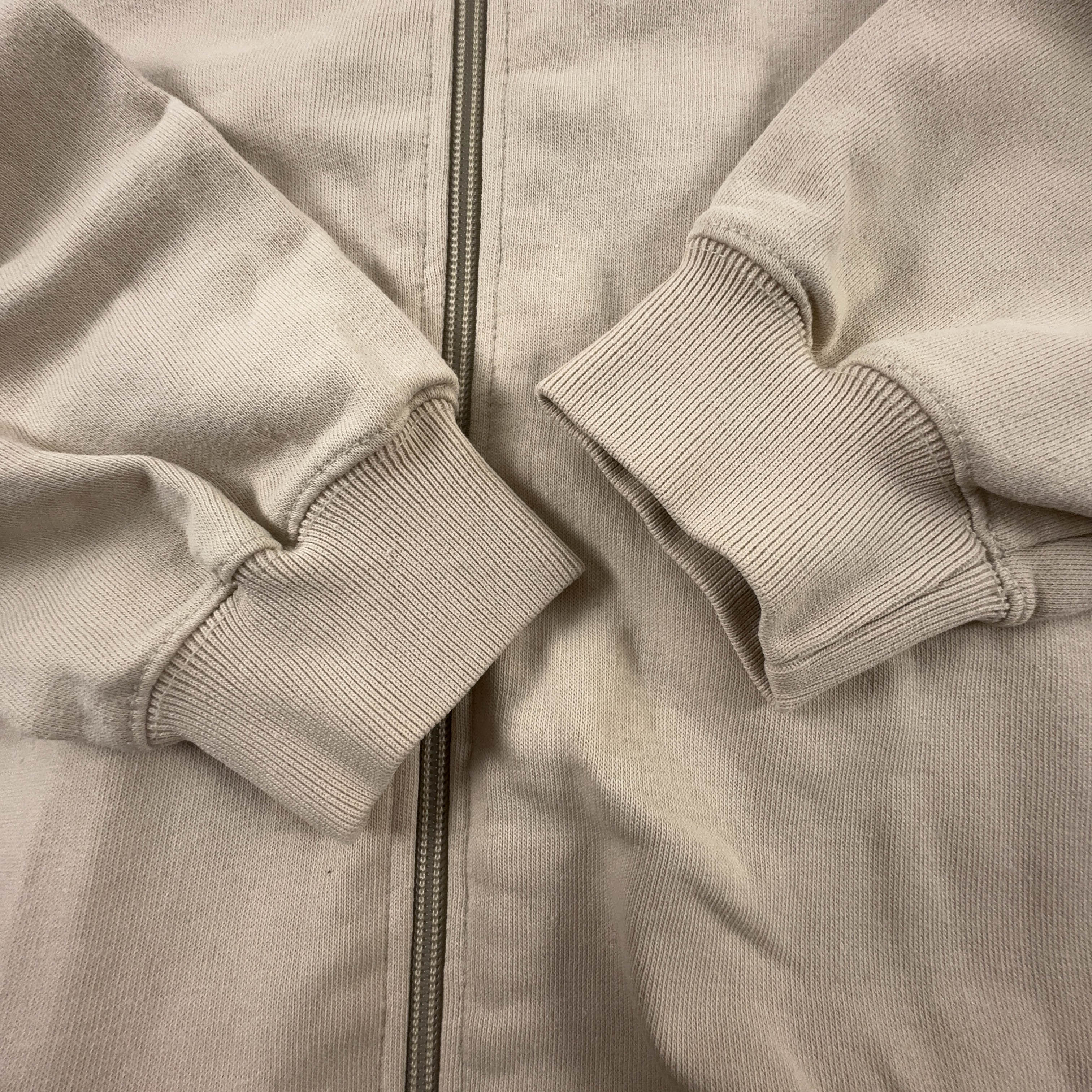 Felpa Nike Vintage crema con zip 78% cotone anni 2000 - Taglia XL 188 uomo