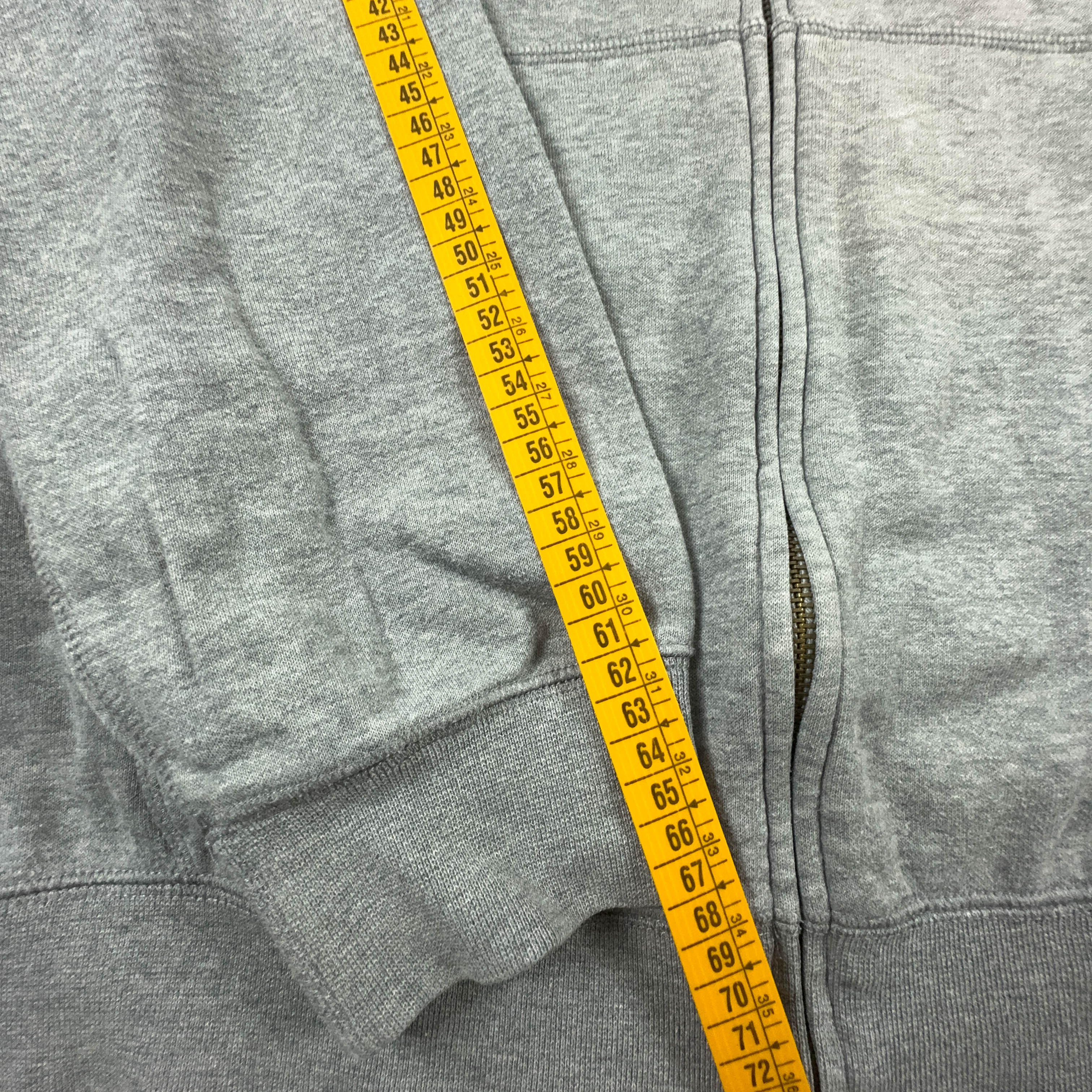 Felpa Champion Vintage grigia con cappuccio logo grande ricamato anni 90 - Taglia L/XL uomo