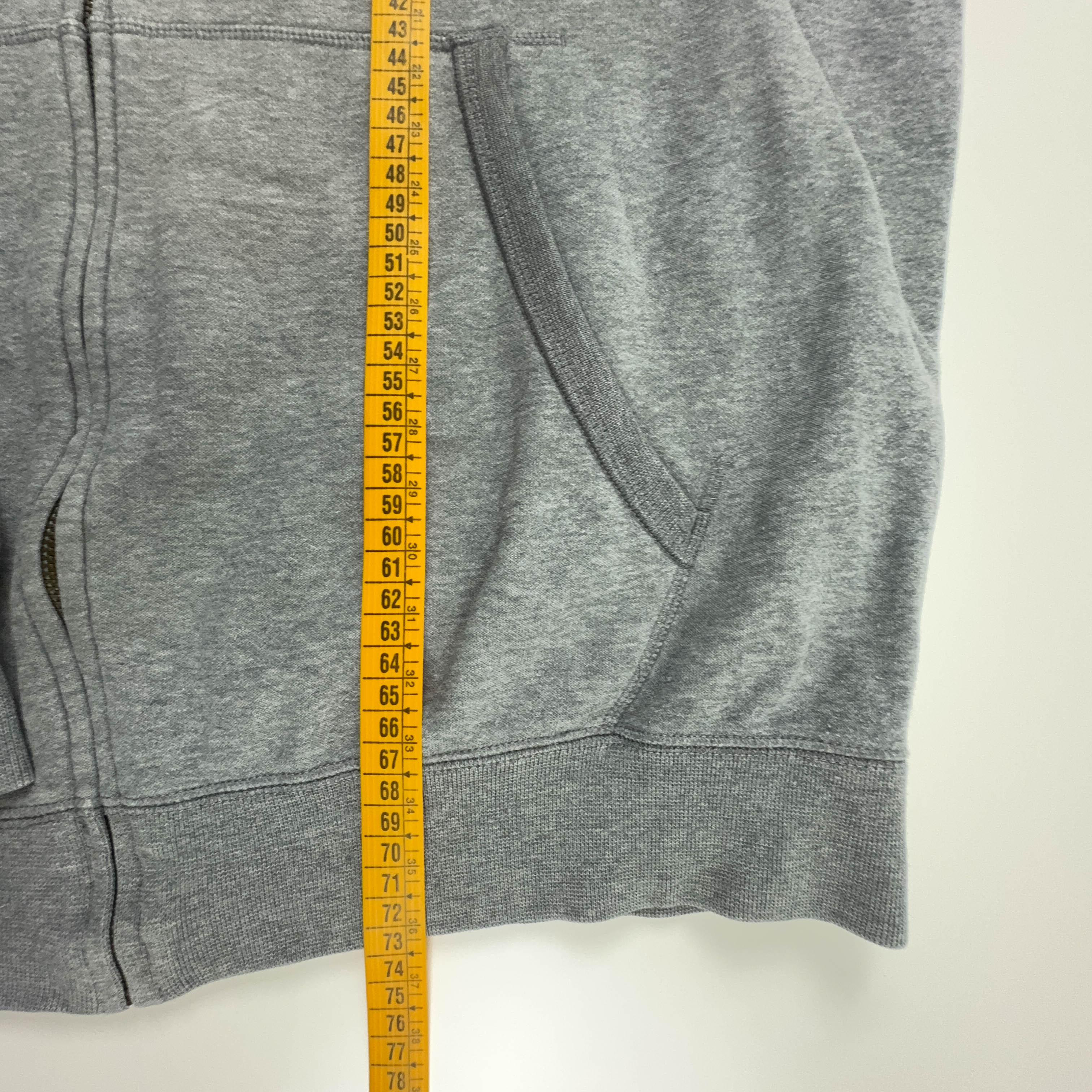 Felpa Champion Vintage grigia con cappuccio logo grande ricamato anni 90 - Taglia L/XL uomo