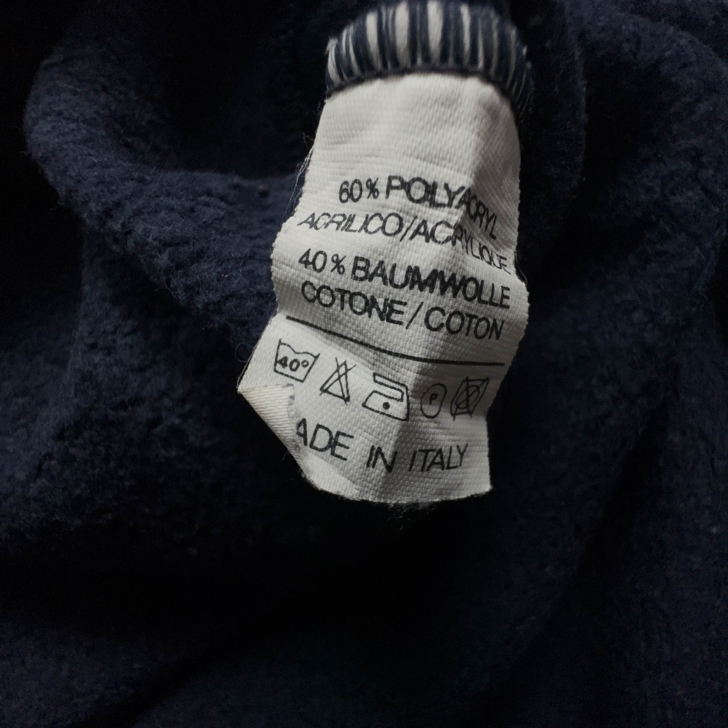 Felpa Puma Vintage blu scuro con bottoni e logo ricamato 40% cotone - Taglia M/L uomo