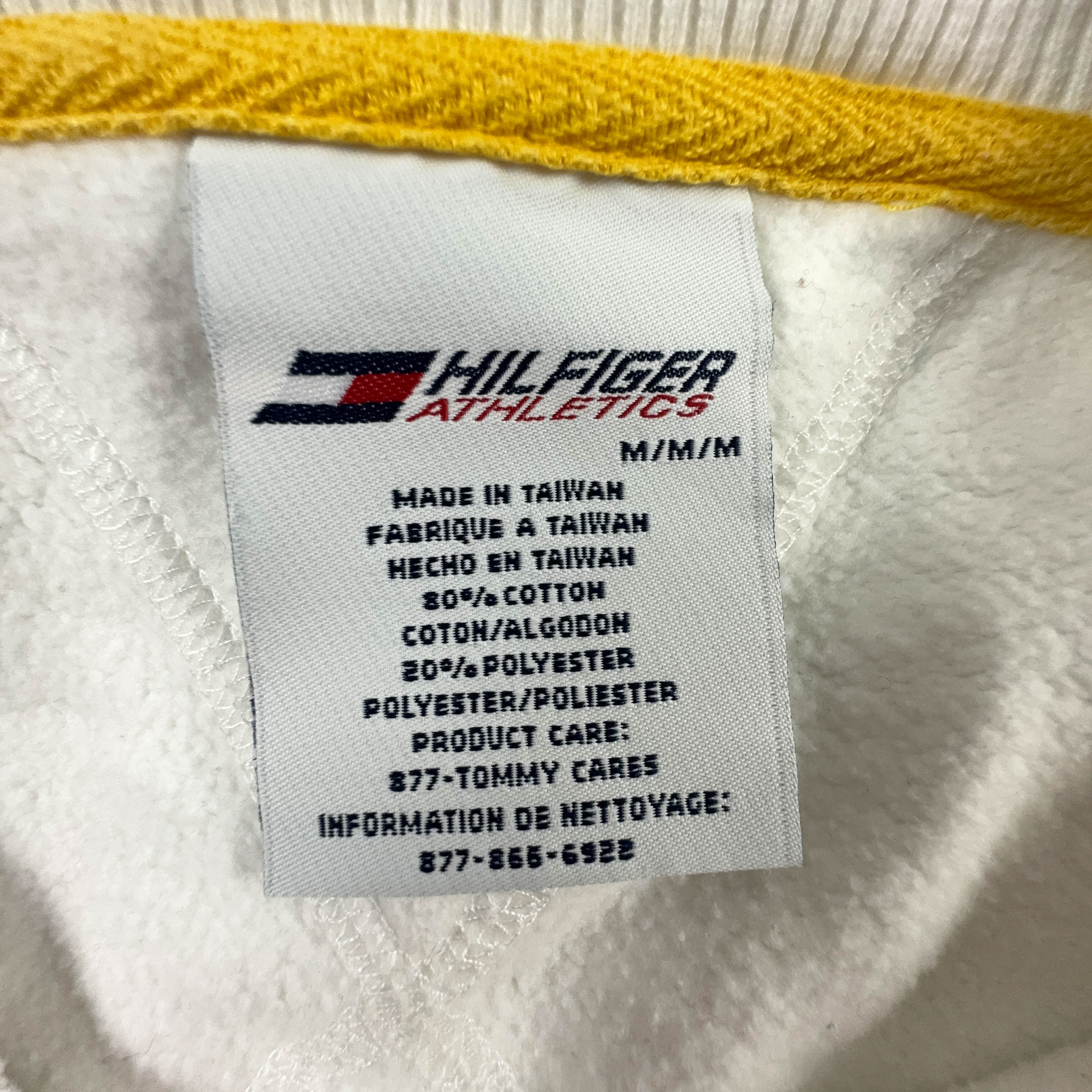 Felpa Tommy Hilfiger bianca a girocollo in cotone anni 2000 - Taglia L uomo