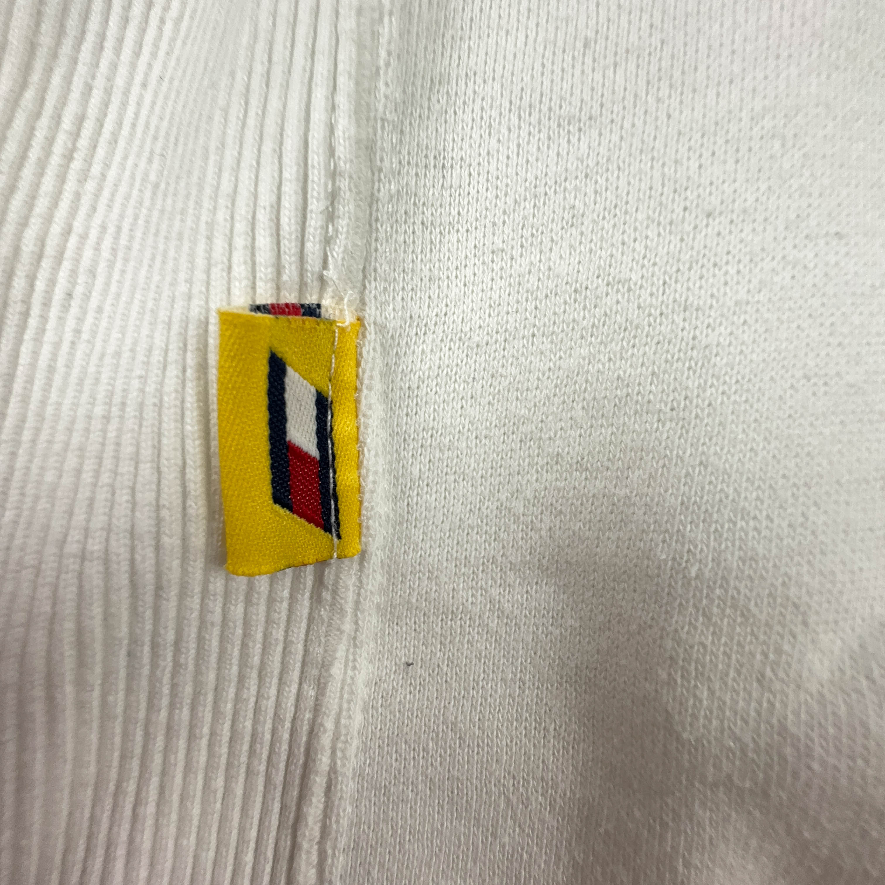Felpa Tommy Hilfiger bianca a girocollo in cotone anni 2000 - Taglia L uomo