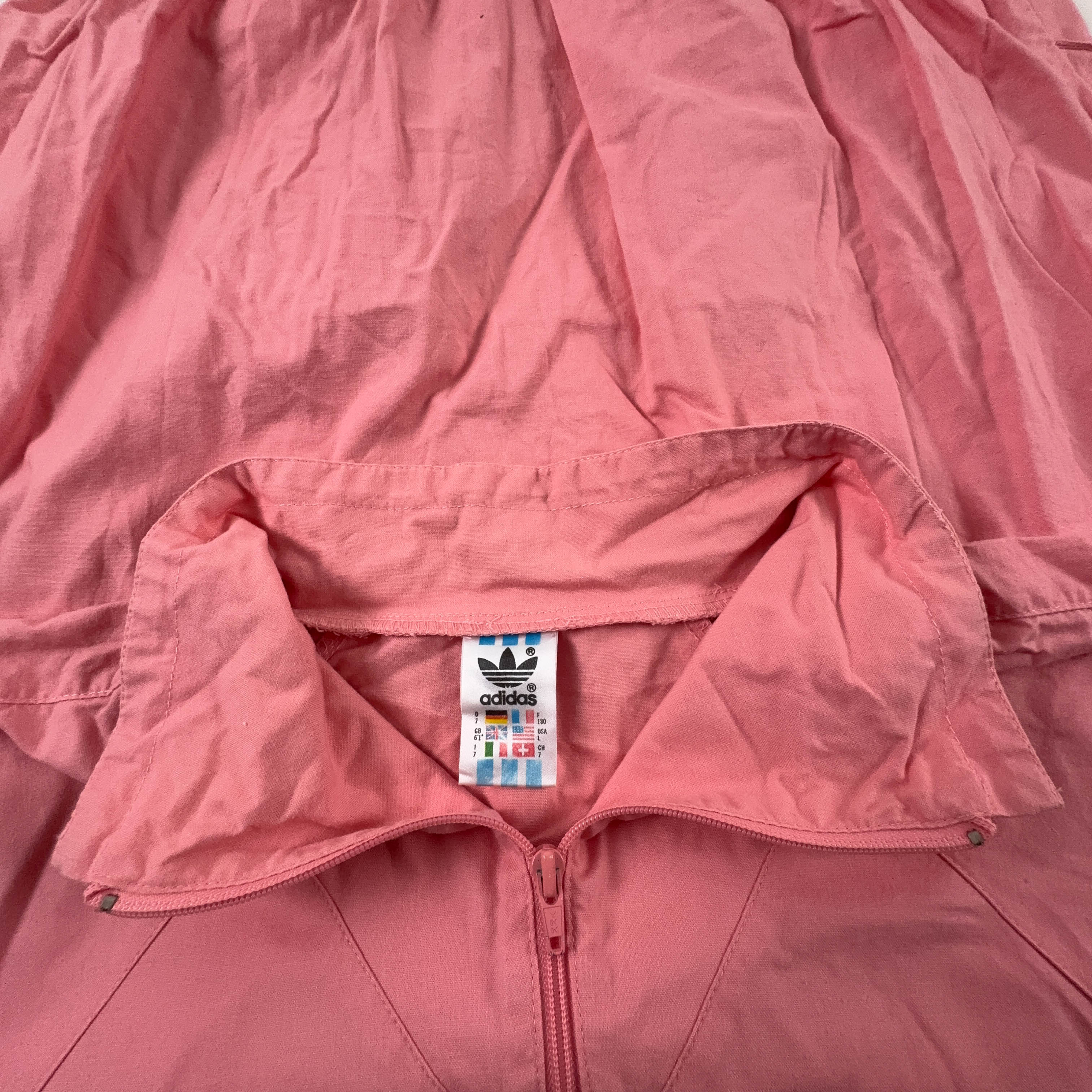 Felpa Adidas Vintage rosa quarter zip in cotone anni 80 - Taglia D7 F180 uomo