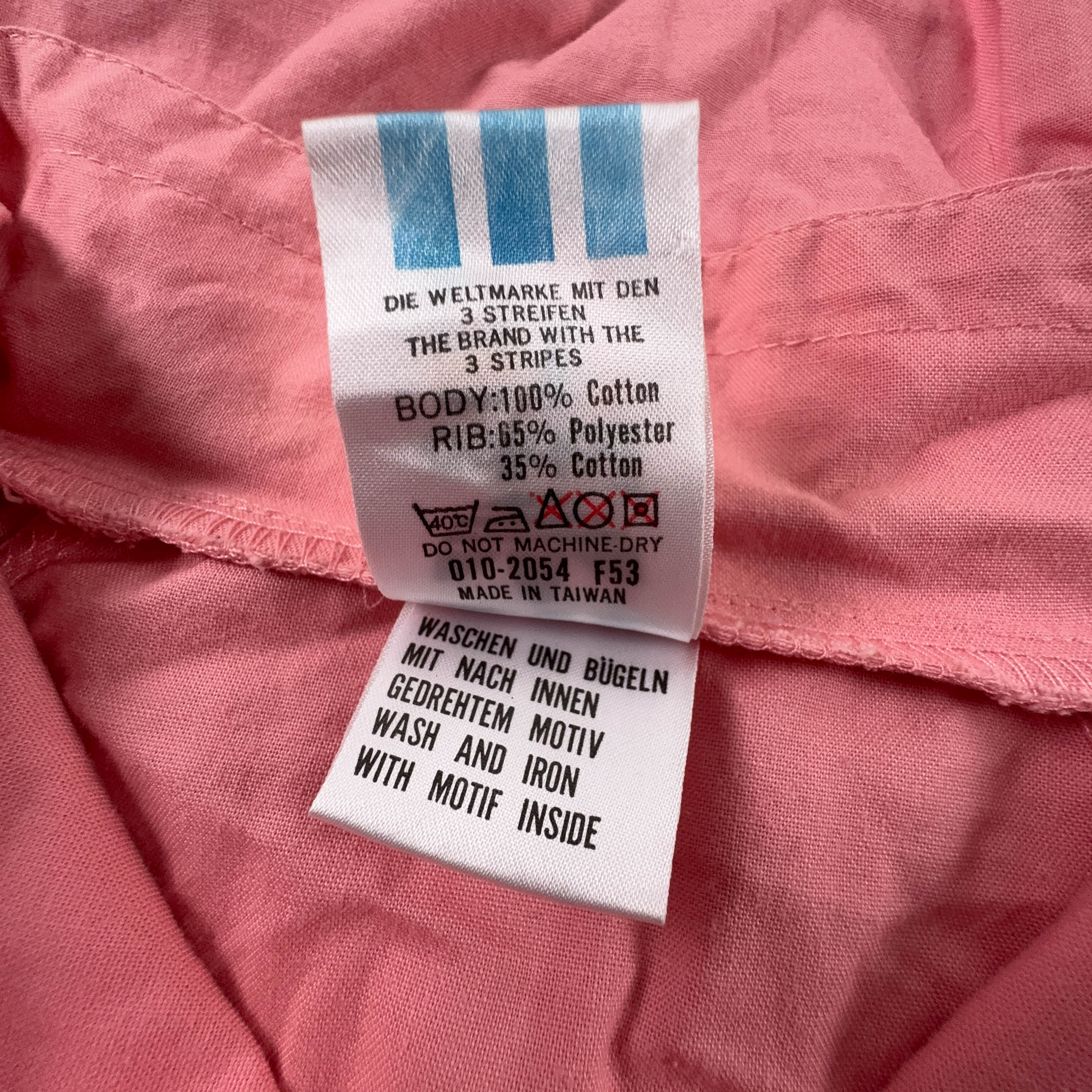 Felpa Adidas Vintage rosa quarter zip in cotone anni 80 - Taglia D7 F180 uomo