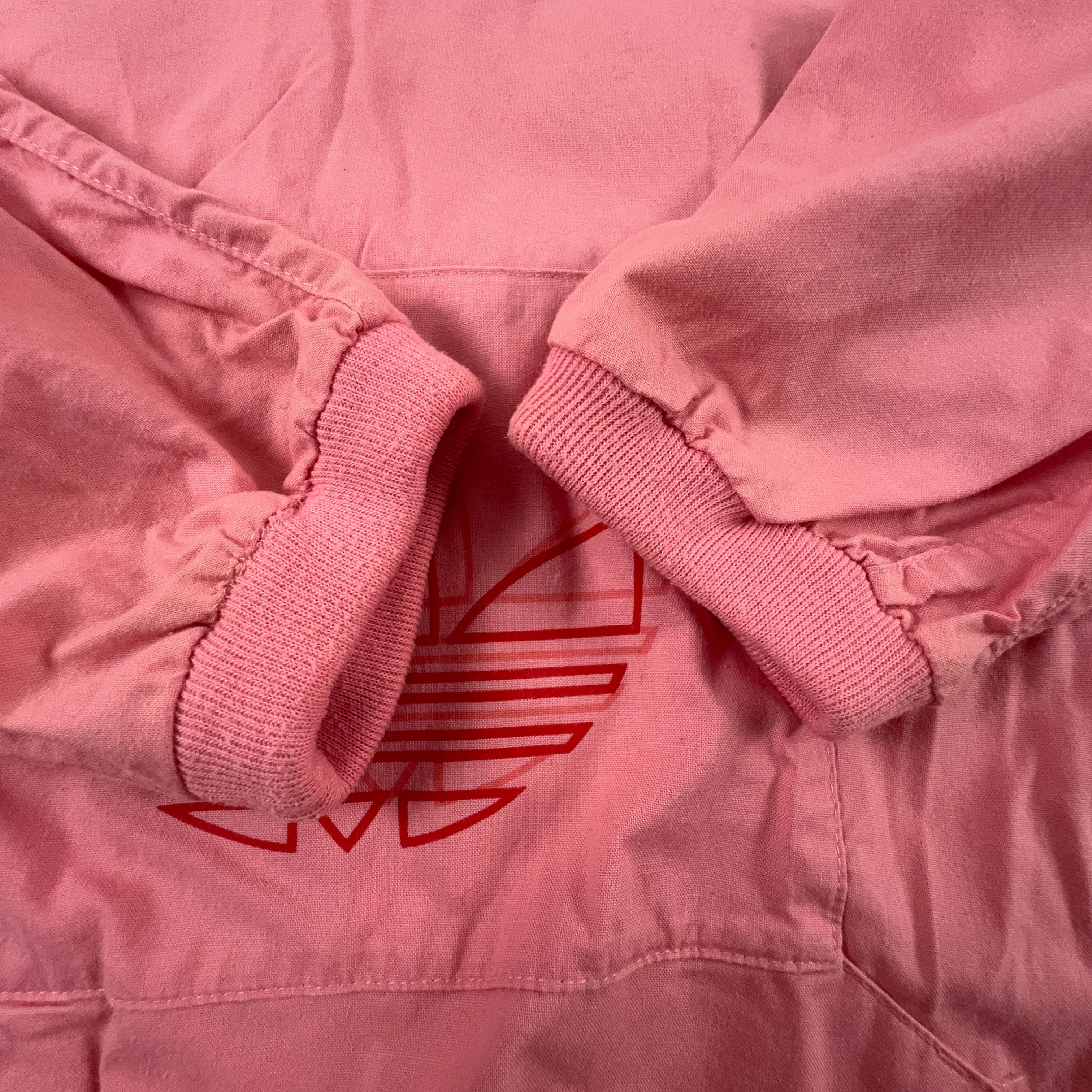 Felpa Adidas Vintage rosa quarter zip in cotone anni 80 - Taglia D7 F180 uomo