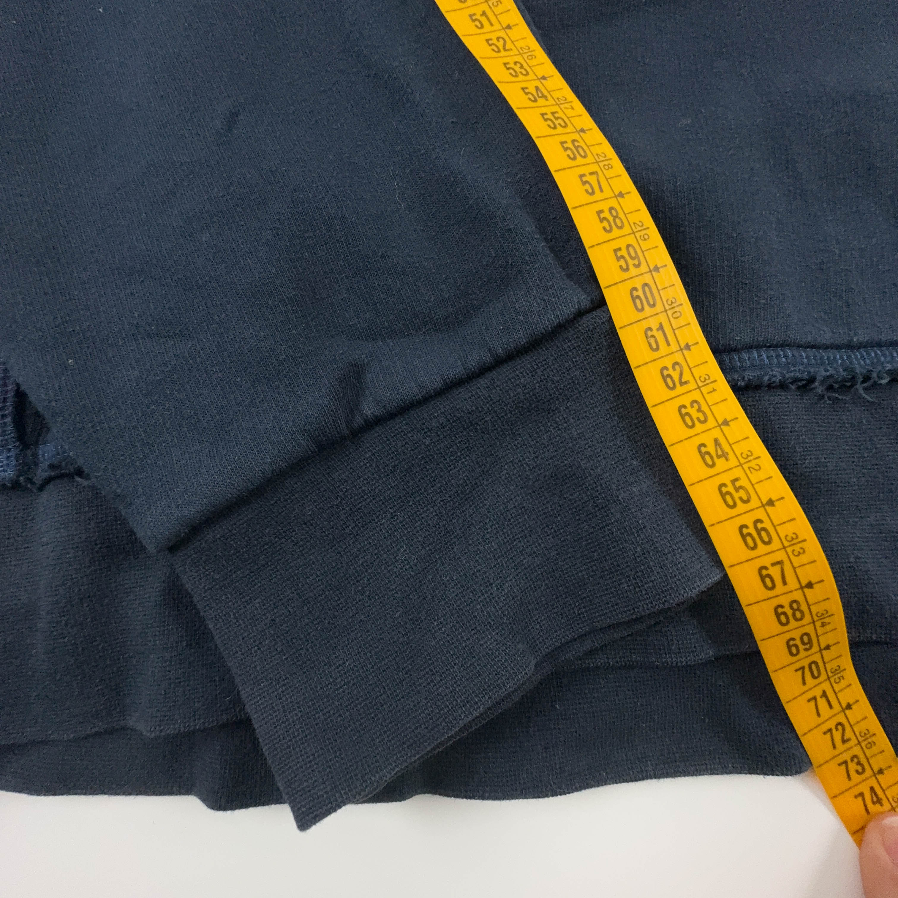 Felpa Adidas Vintage blu scura con cappuccio 70% cotone anni 2000 - Taglia L/XL uomo