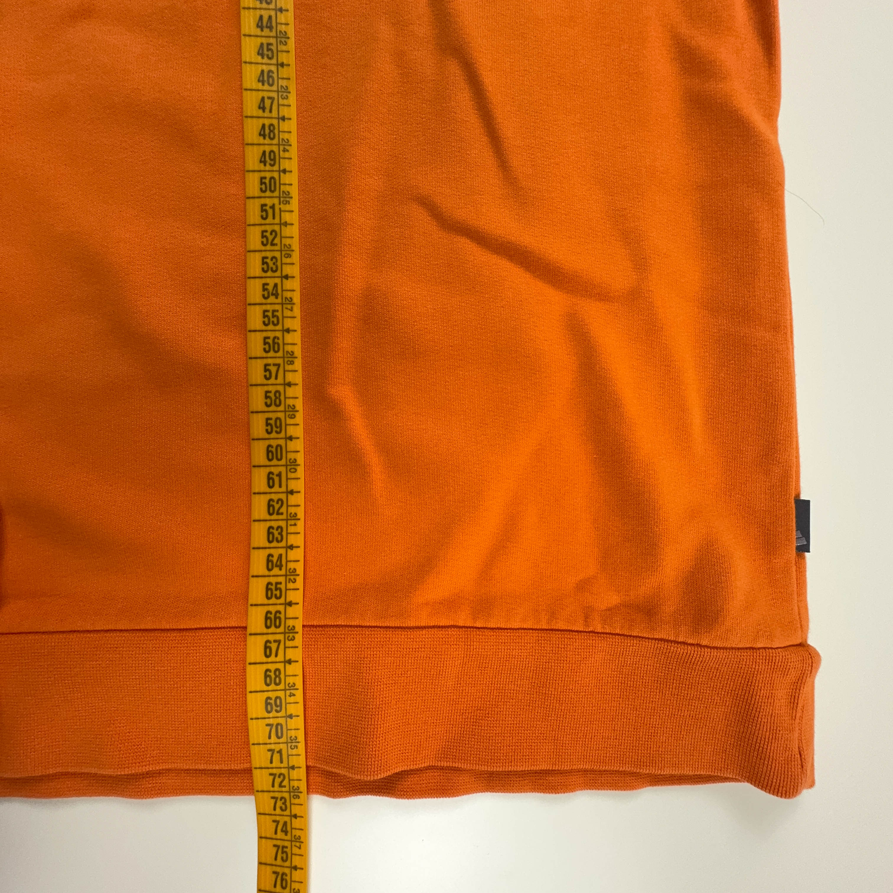 Felpa Adidas Vintage arancione a girocollo in cotone anni 2000 - Taglia L/XL uomo