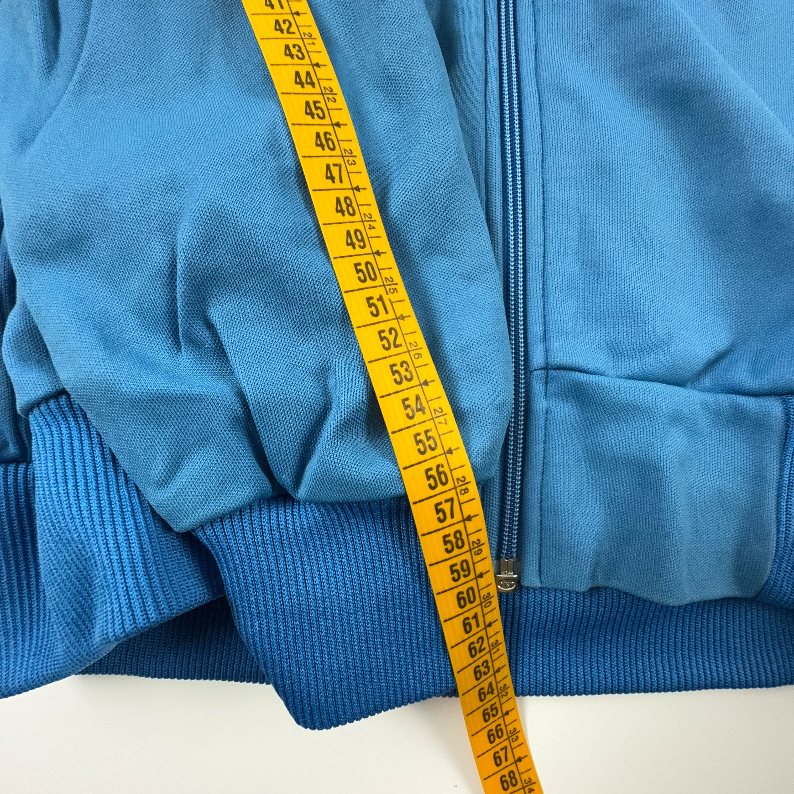 Felpa Adidas Vintage blu con zip anni 80 - Taglia 174 uomo