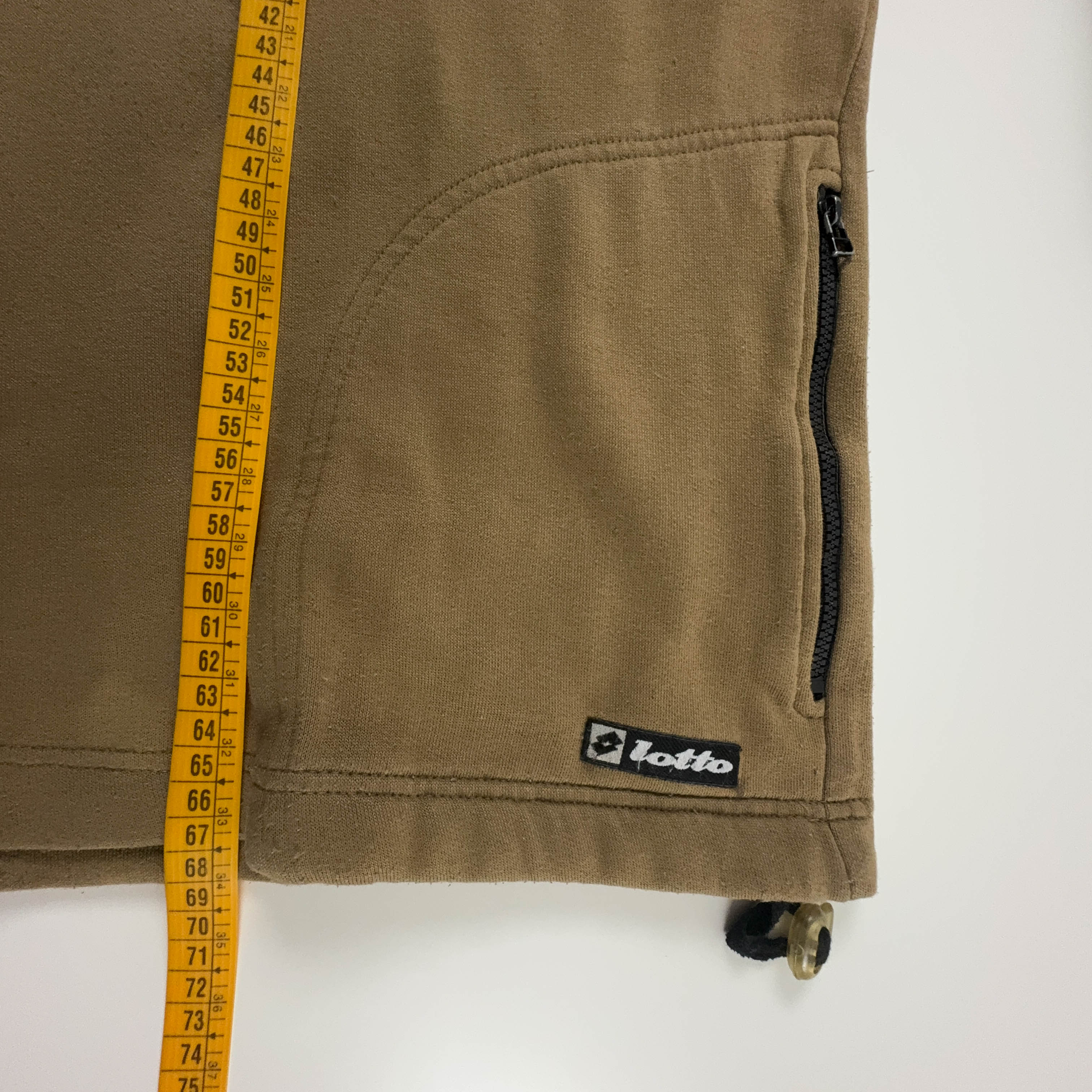 Felpa Lotto Vintage marrone quarter zip anni 90 - Taglia 50 uomo