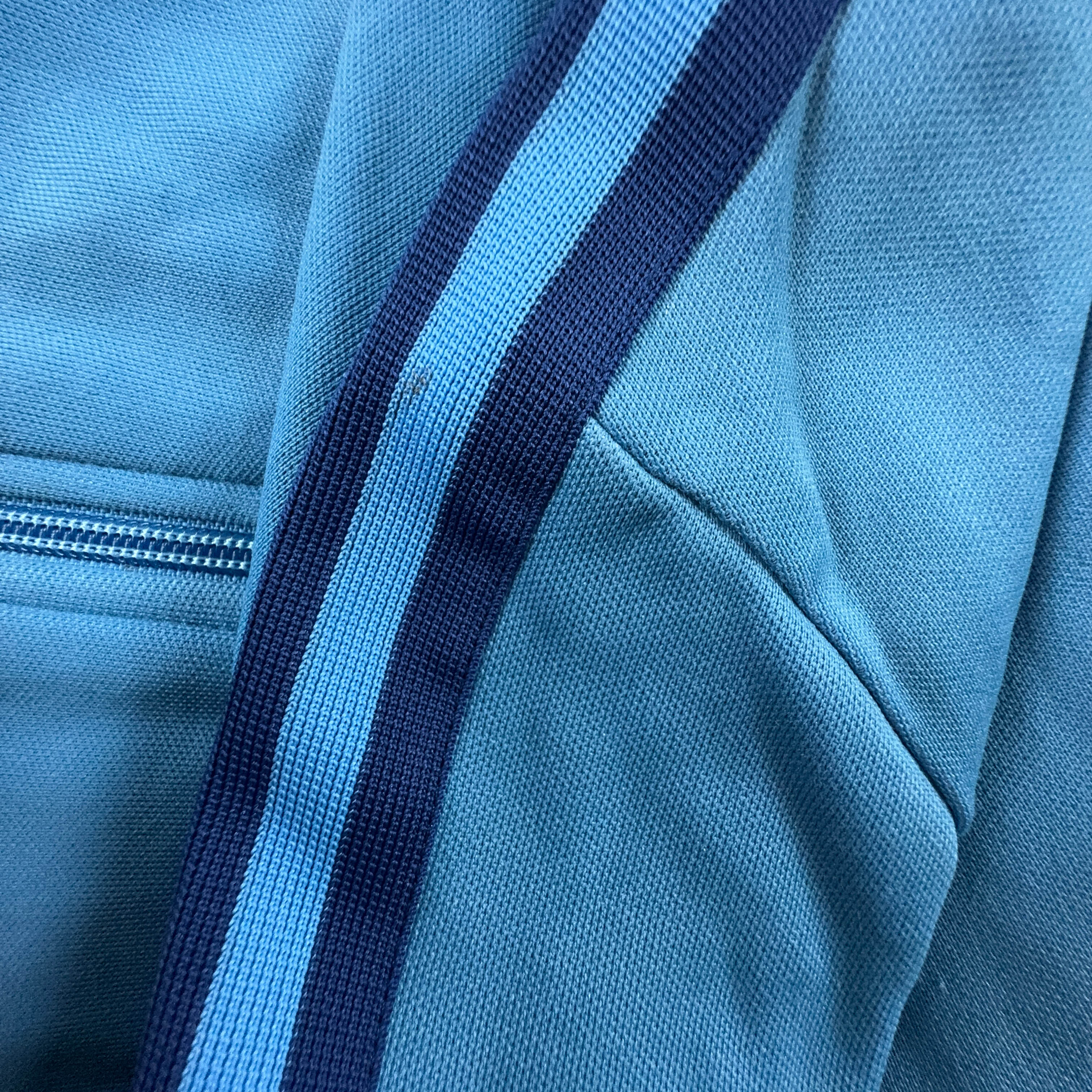 Felpa Adidas Vintage blu con zip anni 80 - Taglia 174 uomo