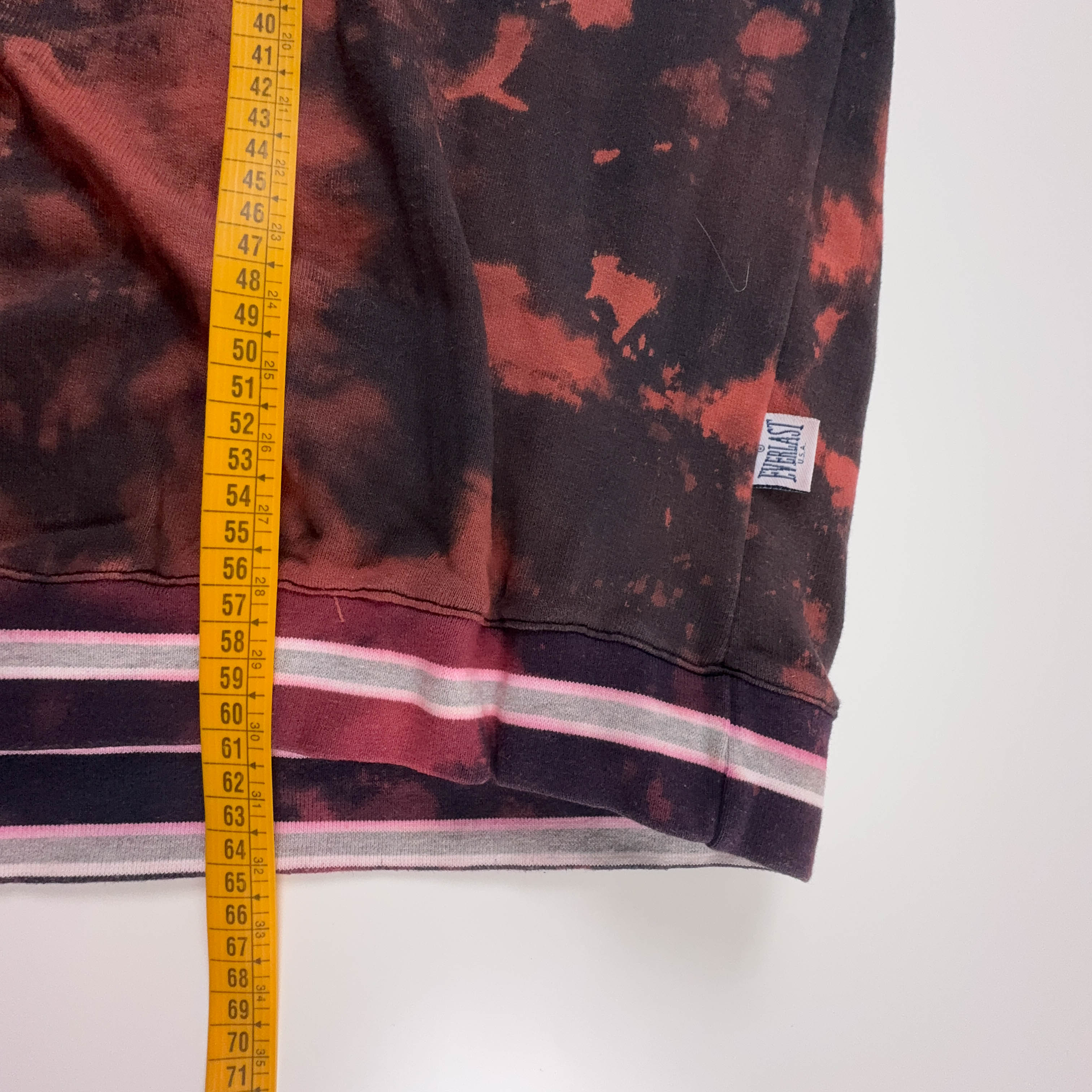 Felpa Everlast Tie Dye Vintage con scollo a V in cotone - Taglia L uomo