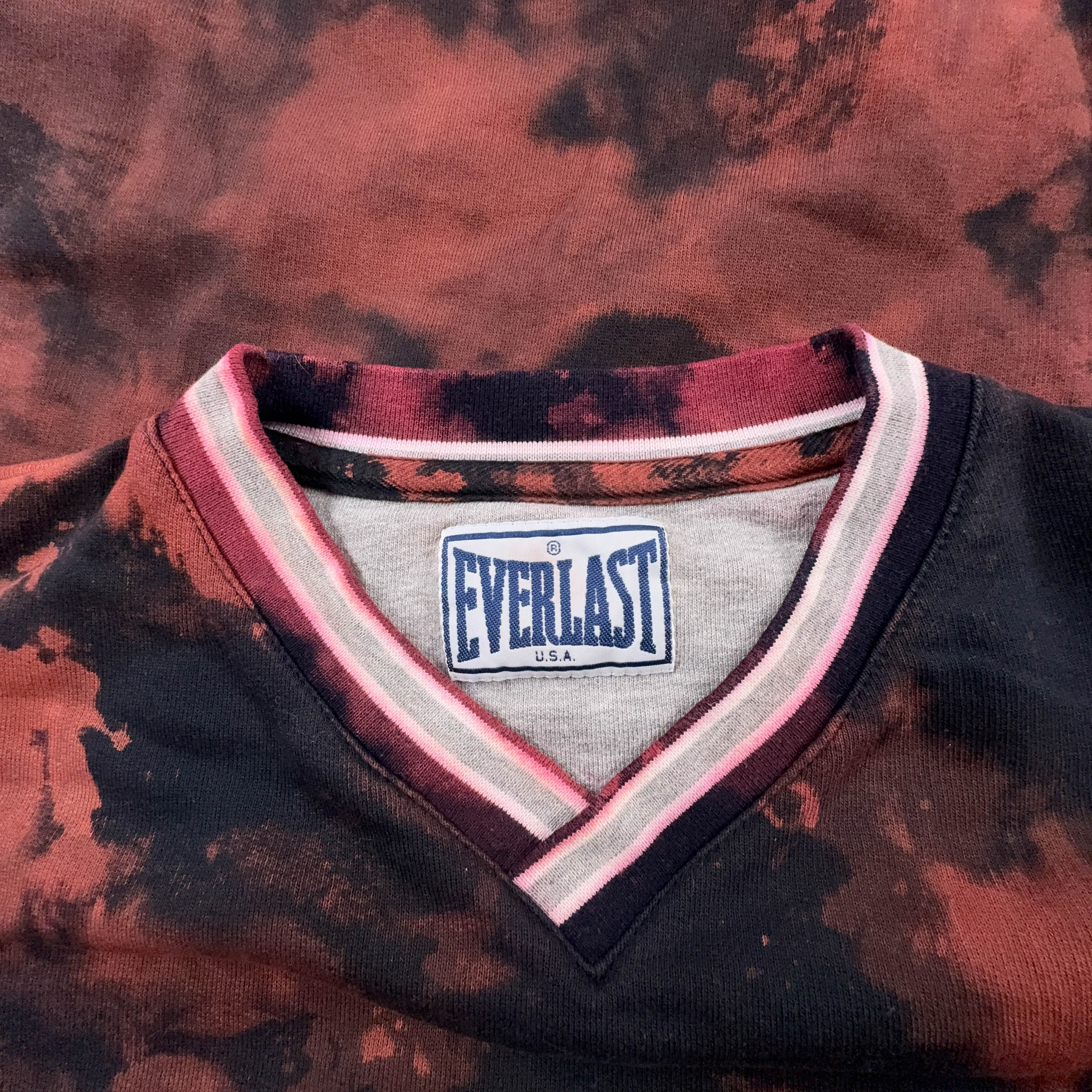 Felpa Everlast Tie Dye Vintage con scollo a V in cotone - Taglia L uomo