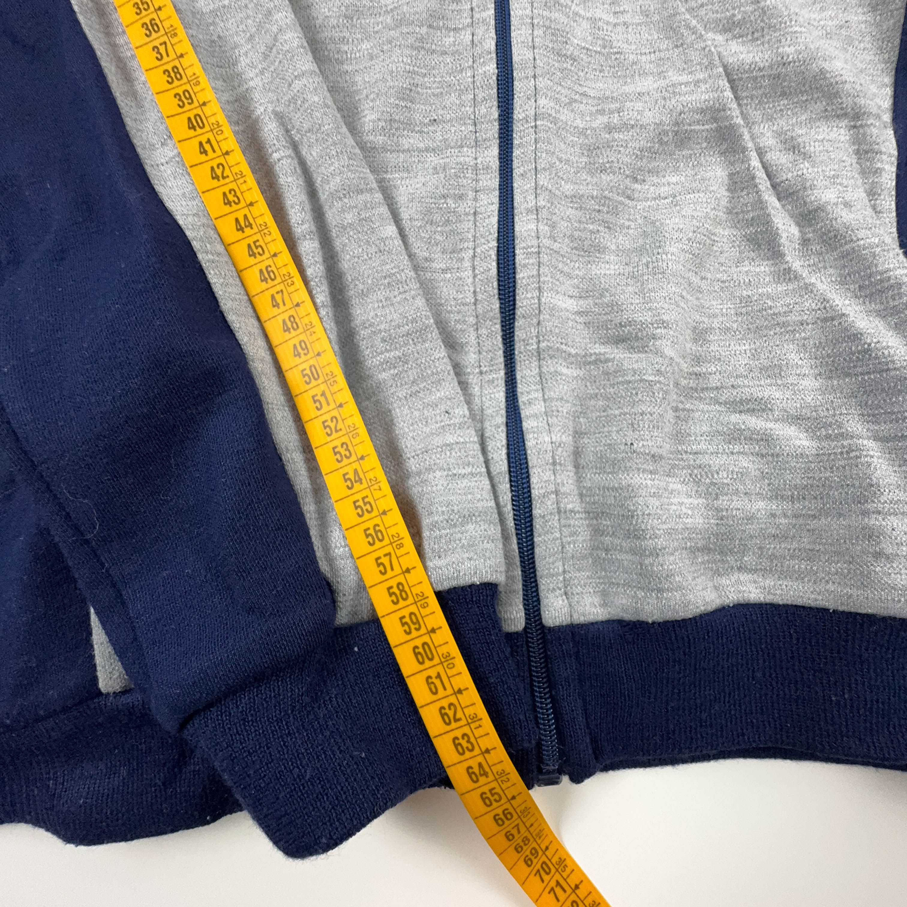 Felpa Puma Vintage grigio e blu con zip anni 80 - Taglia 52 uomo