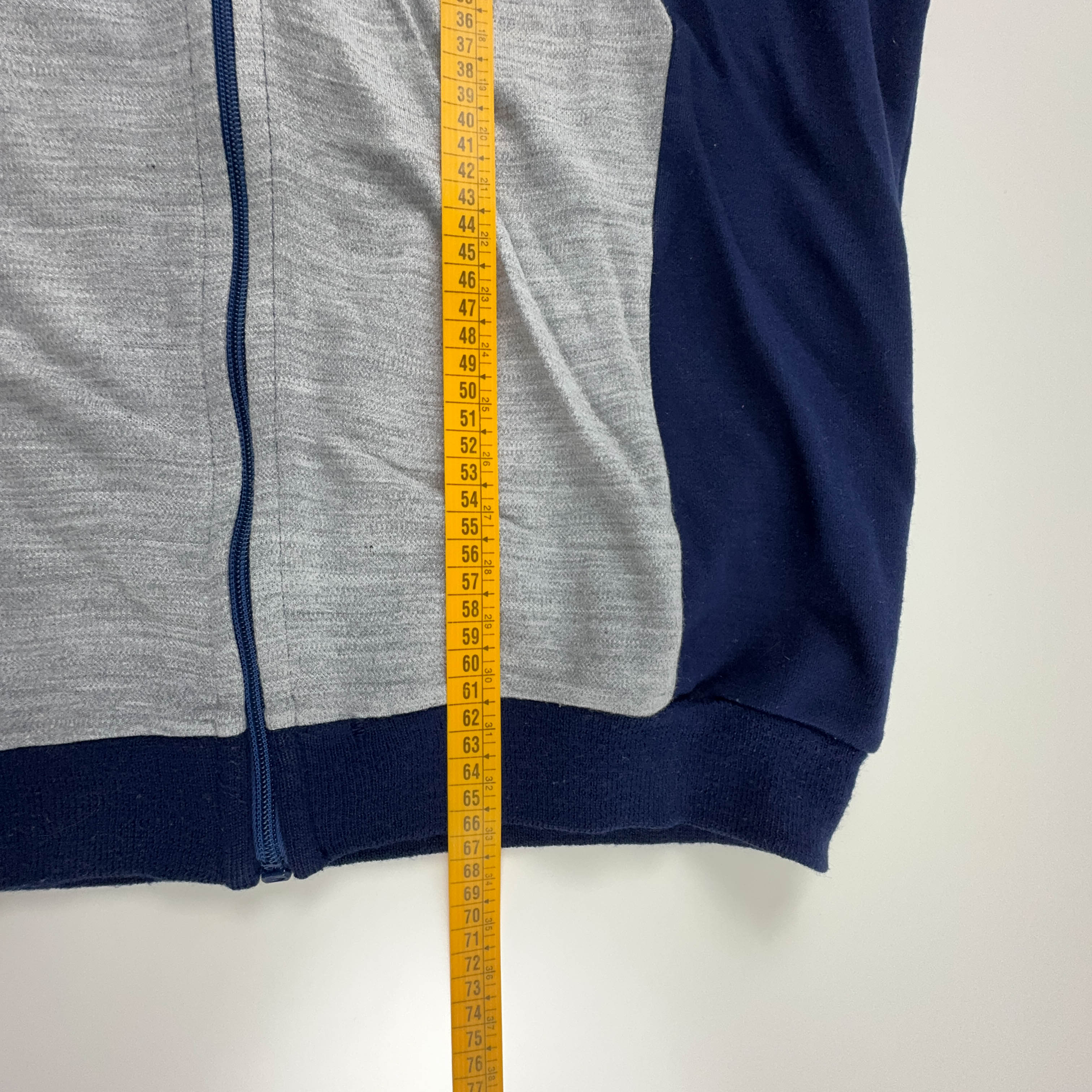 Felpa Puma Vintage grigio e blu con zip anni 80 - Taglia 52 uomo