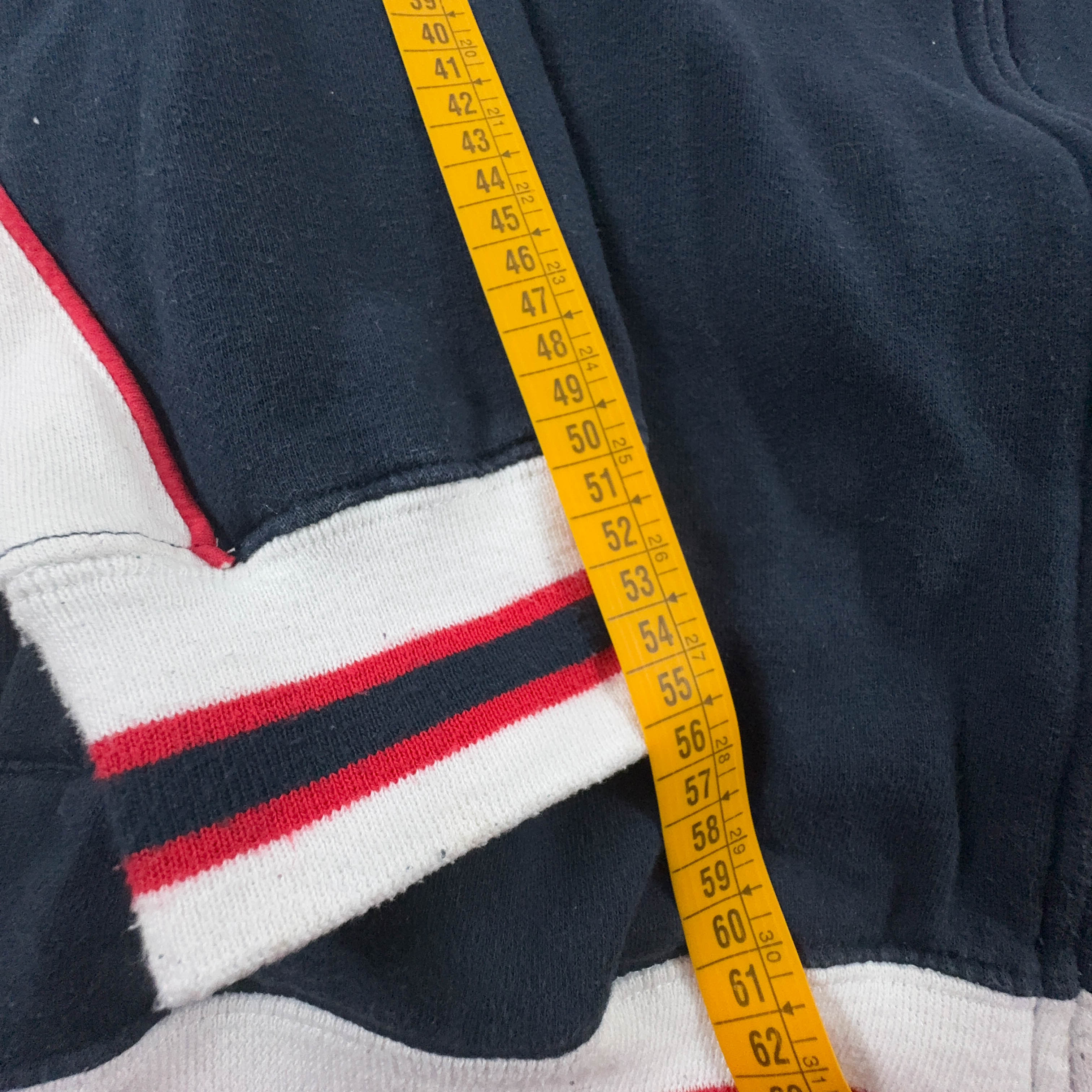 Felpa Fila Vintage blu e bianca con zip 80% cotone anni 2000 - Taglia L/XL uomo