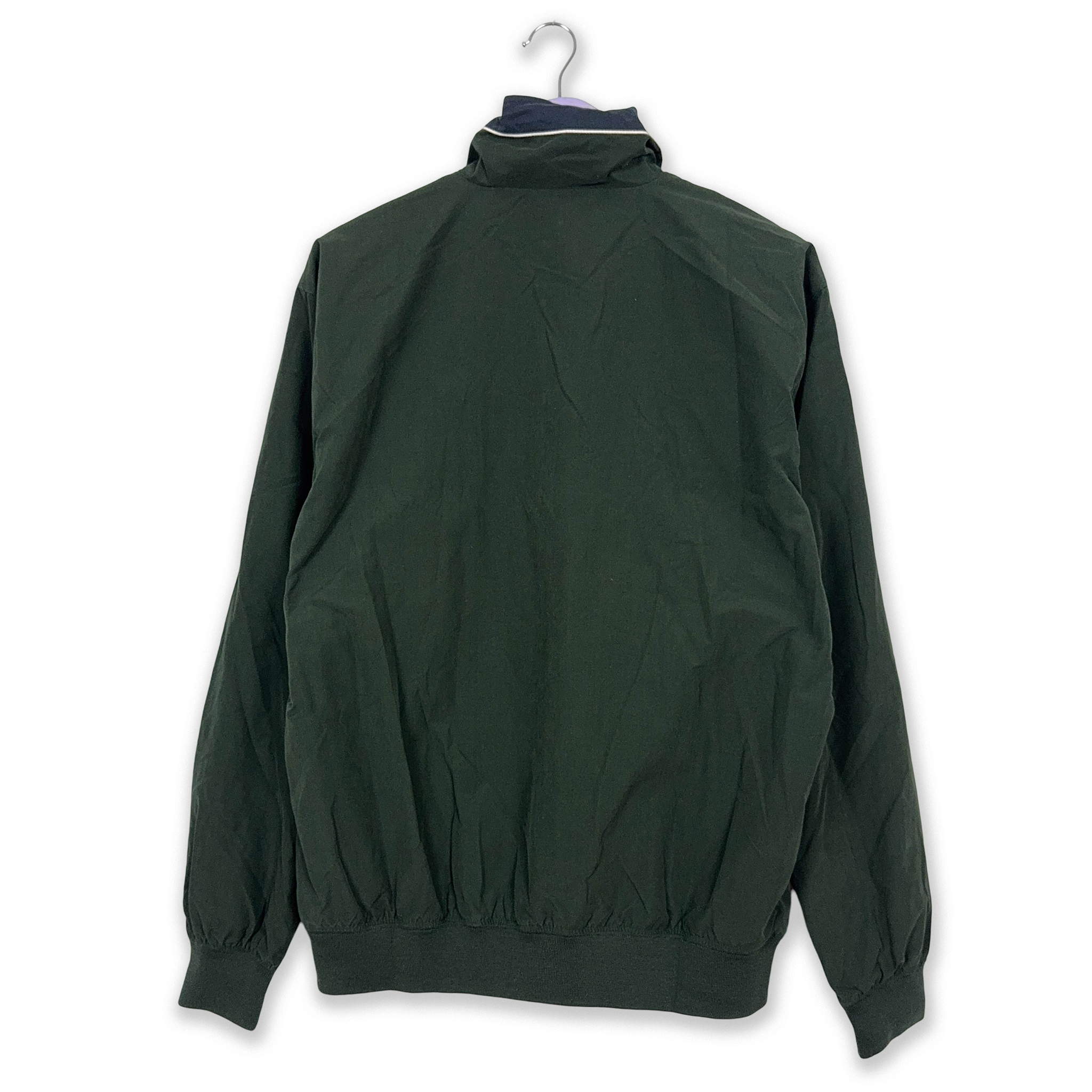Giacca a vento Champion Vintage verde scuro con zip anni 2000 - Taglia L uomo