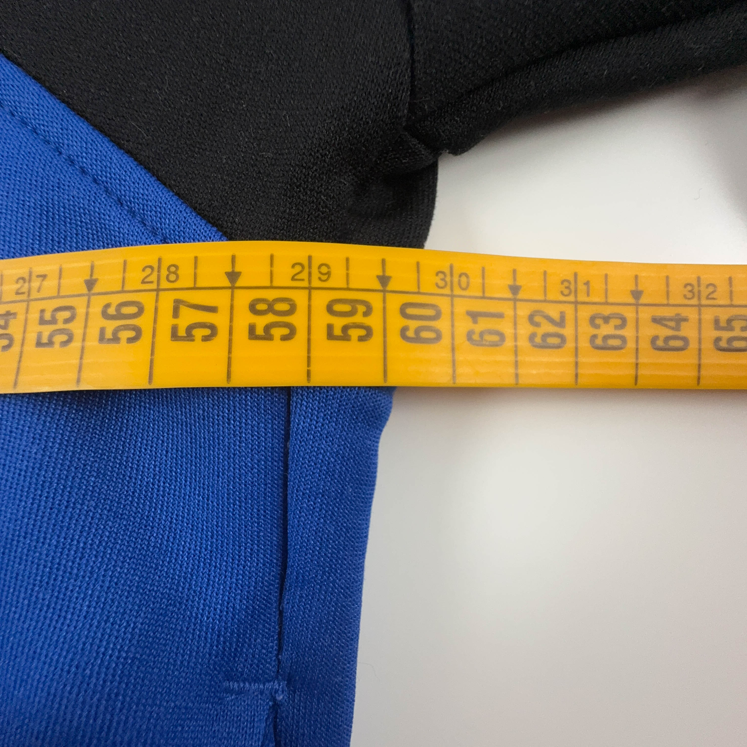 Felpa Adidas Vintage blu e nera con zip 15% cotone anni 90 - Taglia D6 F180 uomo