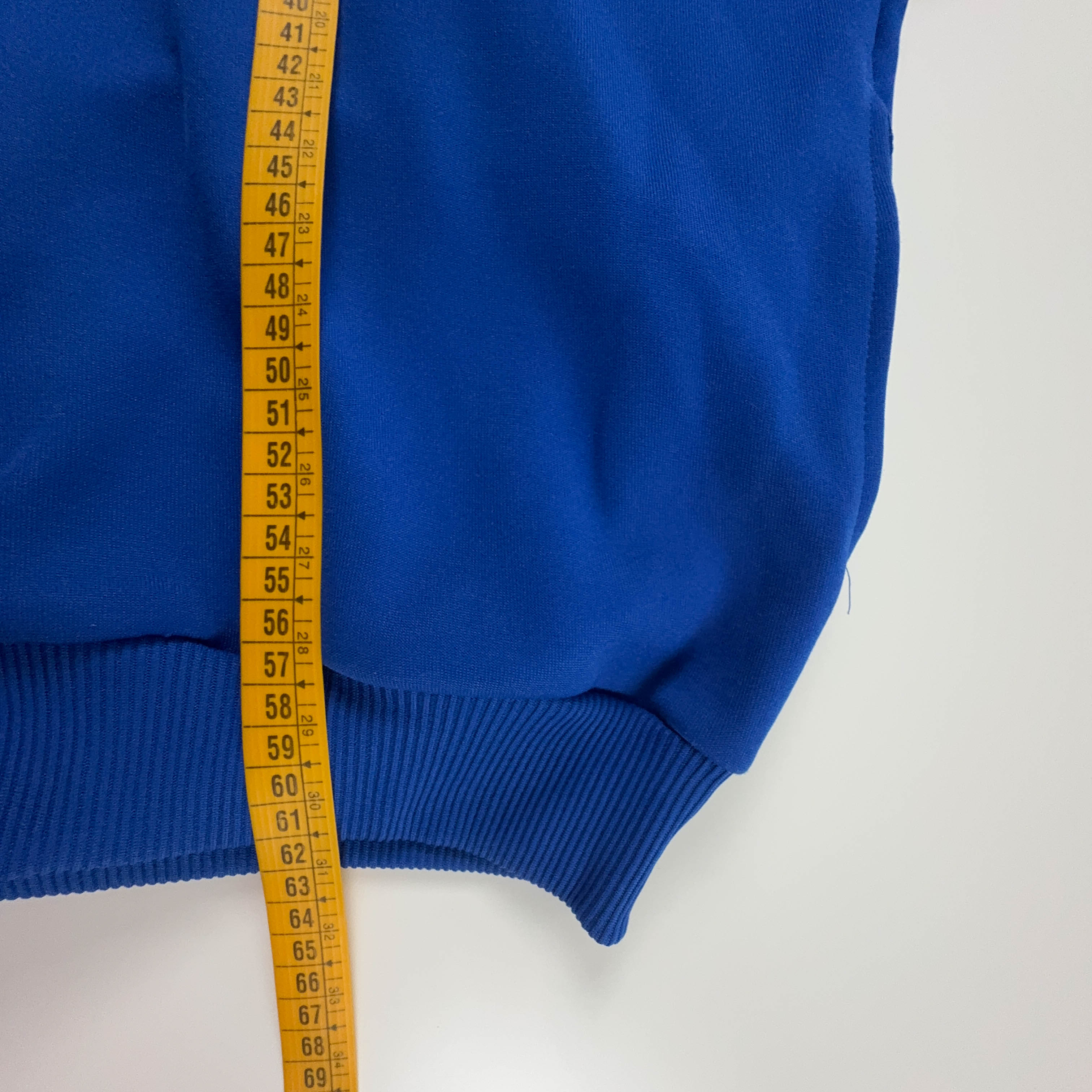 Felpa Adidas Vintage blu e nera con zip 15% cotone anni 90 - Taglia D6 F180 uomo