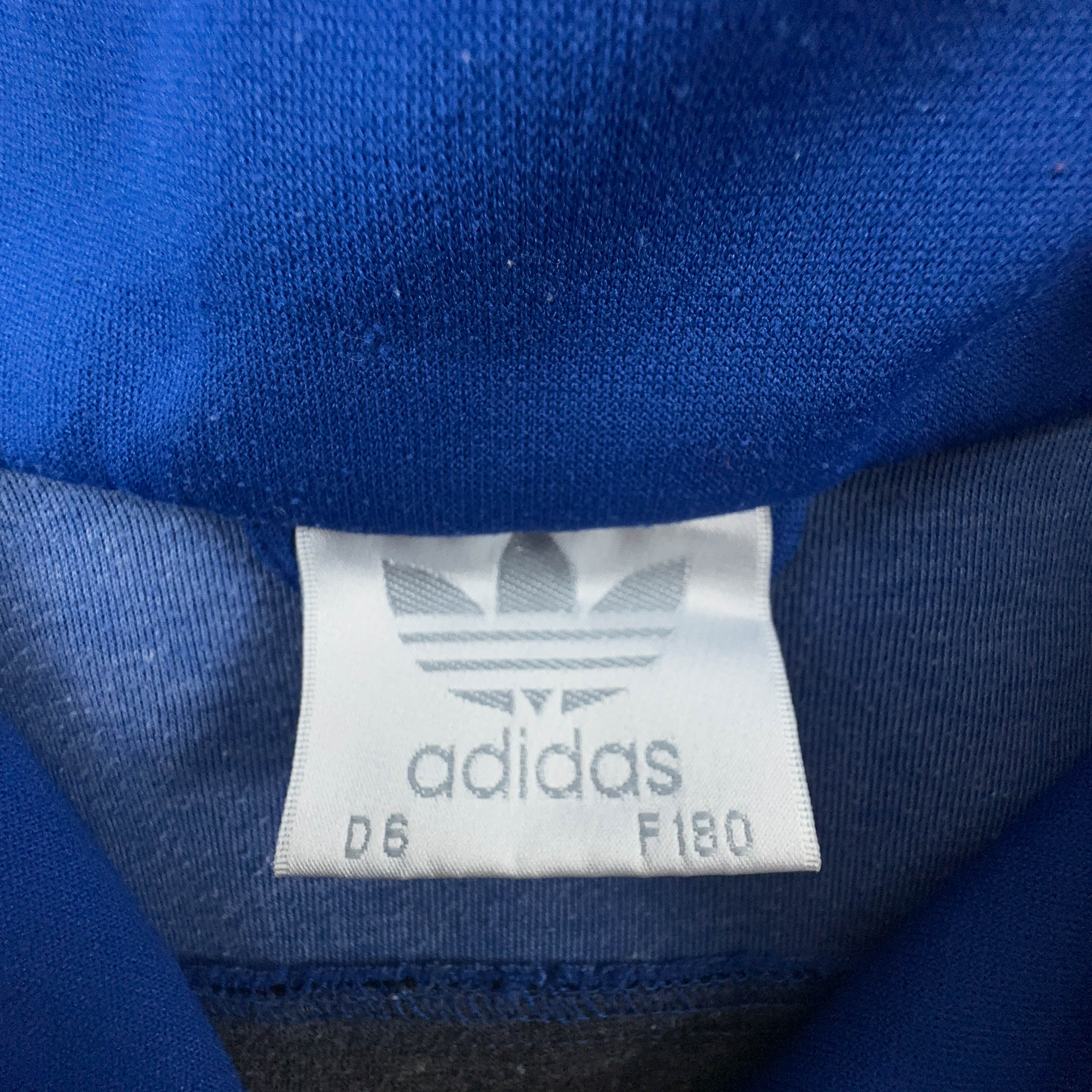 Felpa Adidas Vintage blu e nera con zip 15% cotone anni 90 - Taglia D6 F180 uomo