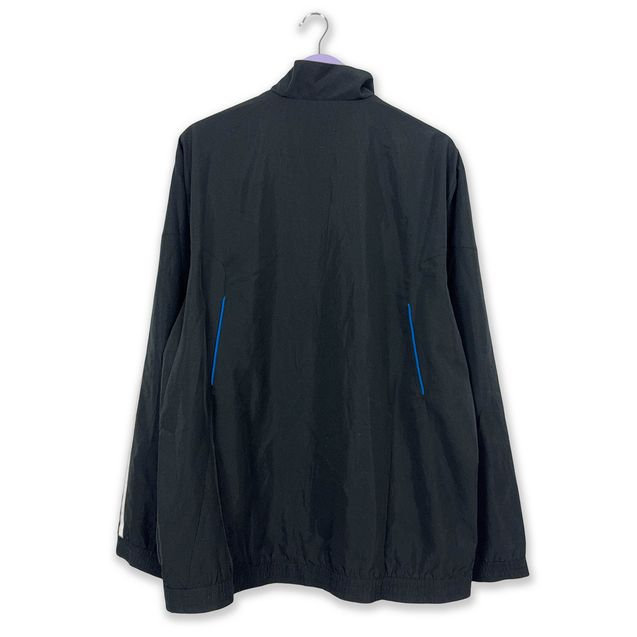 Giacca a vento Adidas Vintage nera con zip anni 2000 - Taglia D9 F198 uomo