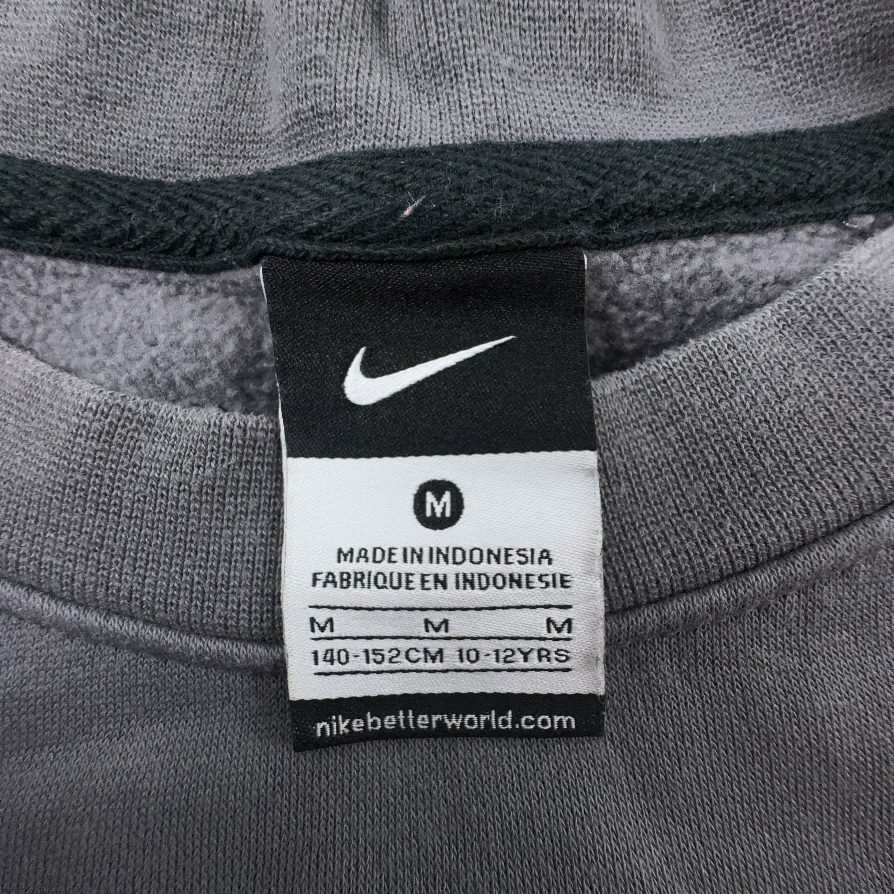 Felpa Nike Vintage grigia a girocollo 76% cotone anni 2000 - Taglia XXS/XS uomo