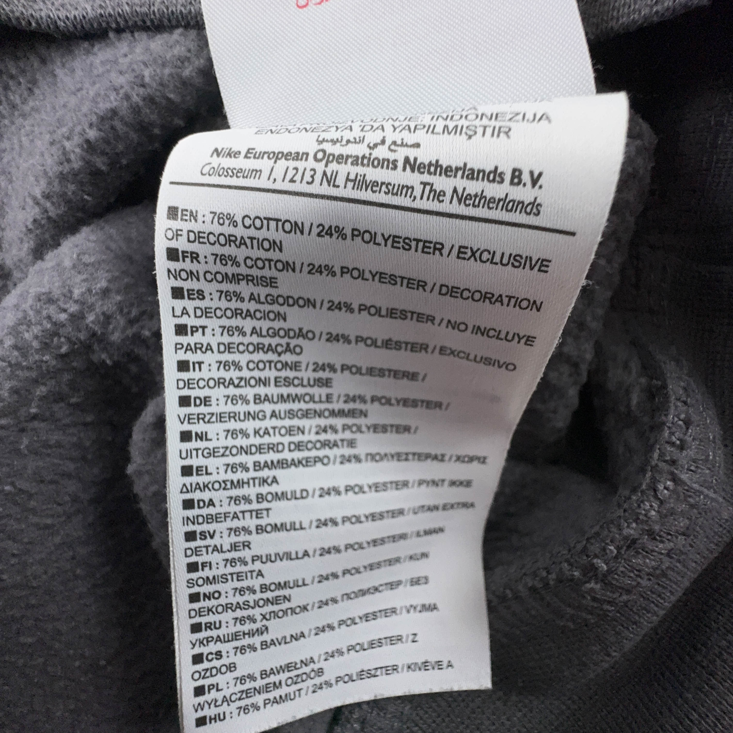 Felpa Nike Vintage grigia a girocollo 76% cotone anni 2000 - Taglia XXS/XS uomo