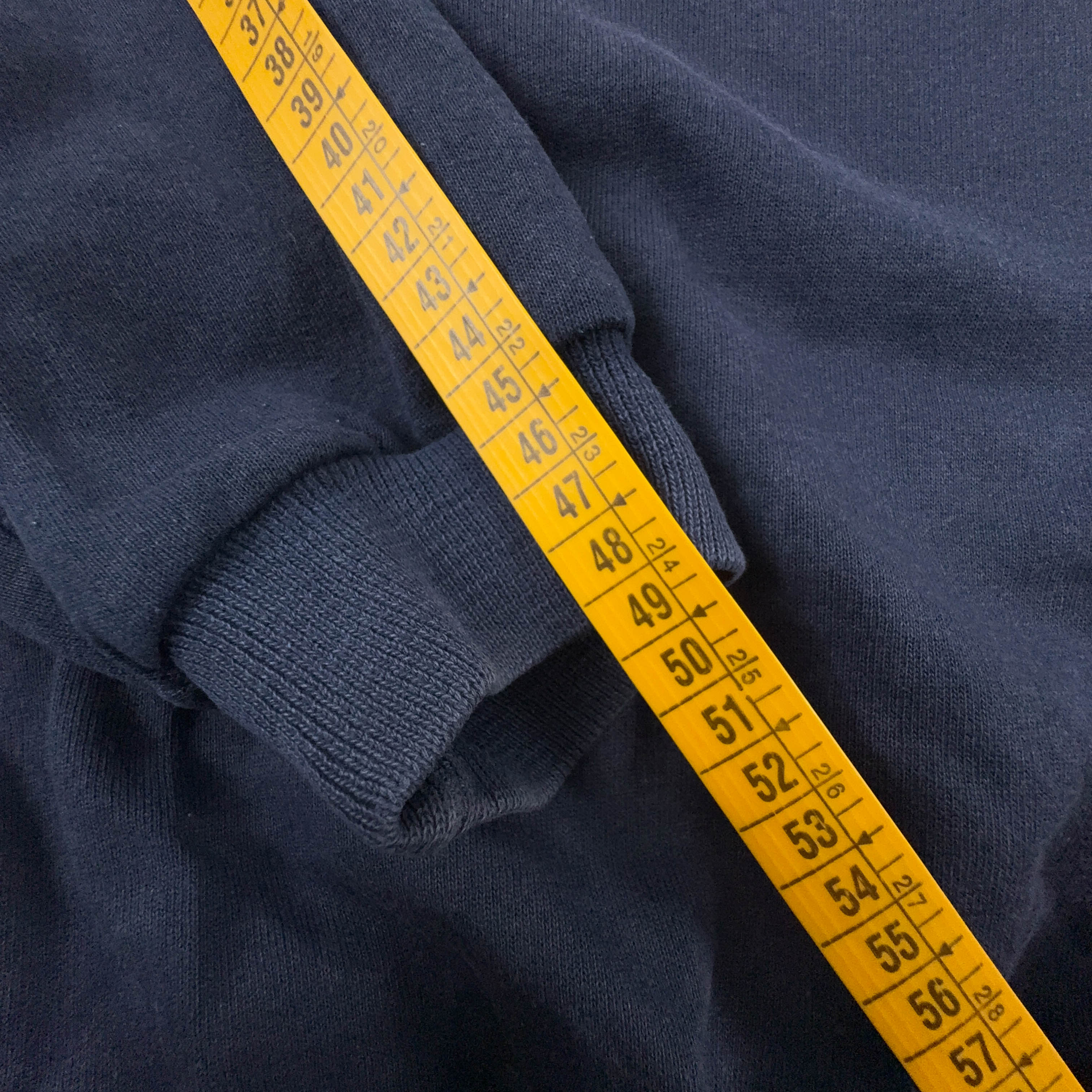 Felpa Adidas Vintage blu e bianca a girocollo con logo ricamato anni 90 - Taglia D6 F180 uomo