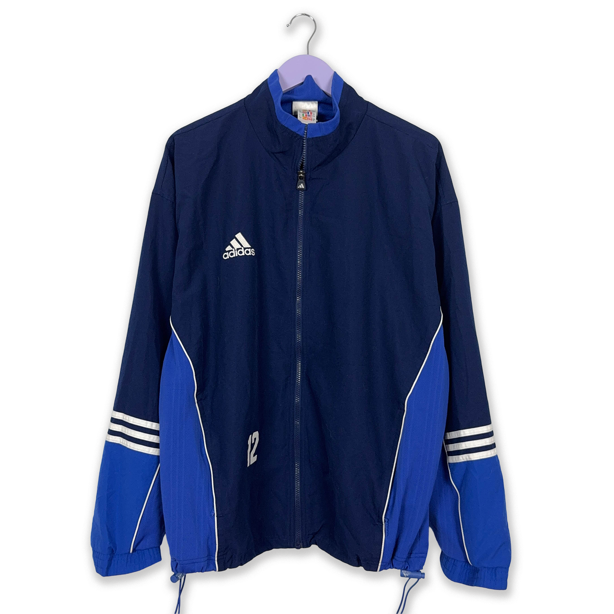 Adidas Vintage Blue Zip Up Windbreaker Jacket 90s - Size D8 F192 Men