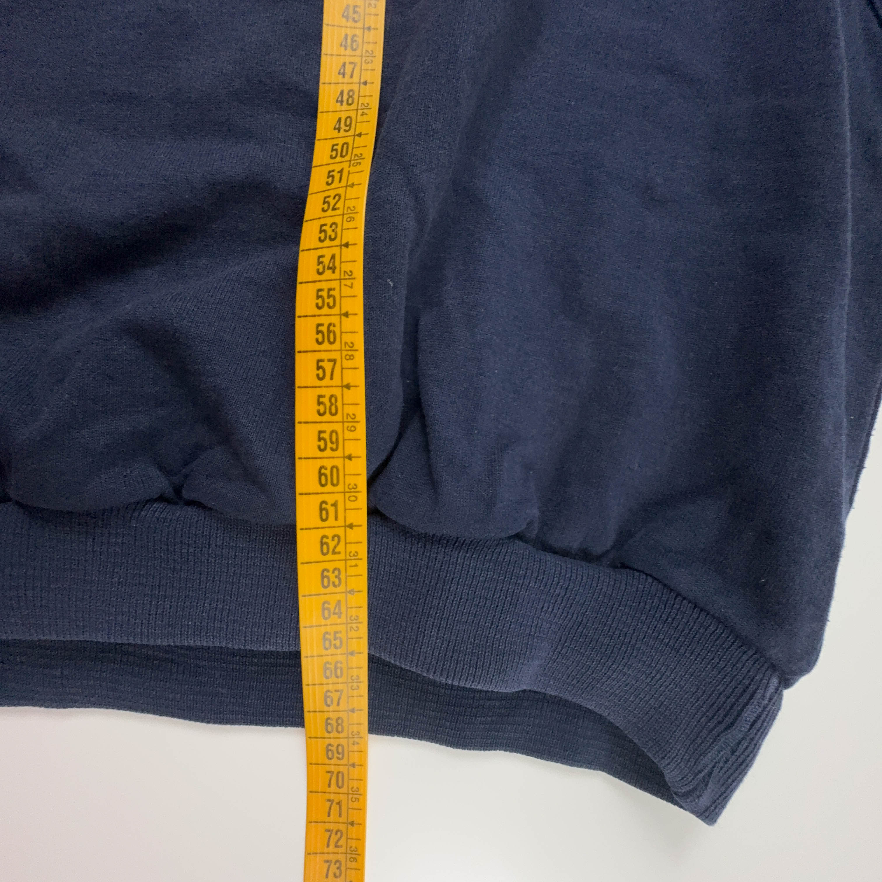 Felpa Adidas Vintage blu e bianca a girocollo con logo ricamato anni 90 - Taglia D6 F180 uomo