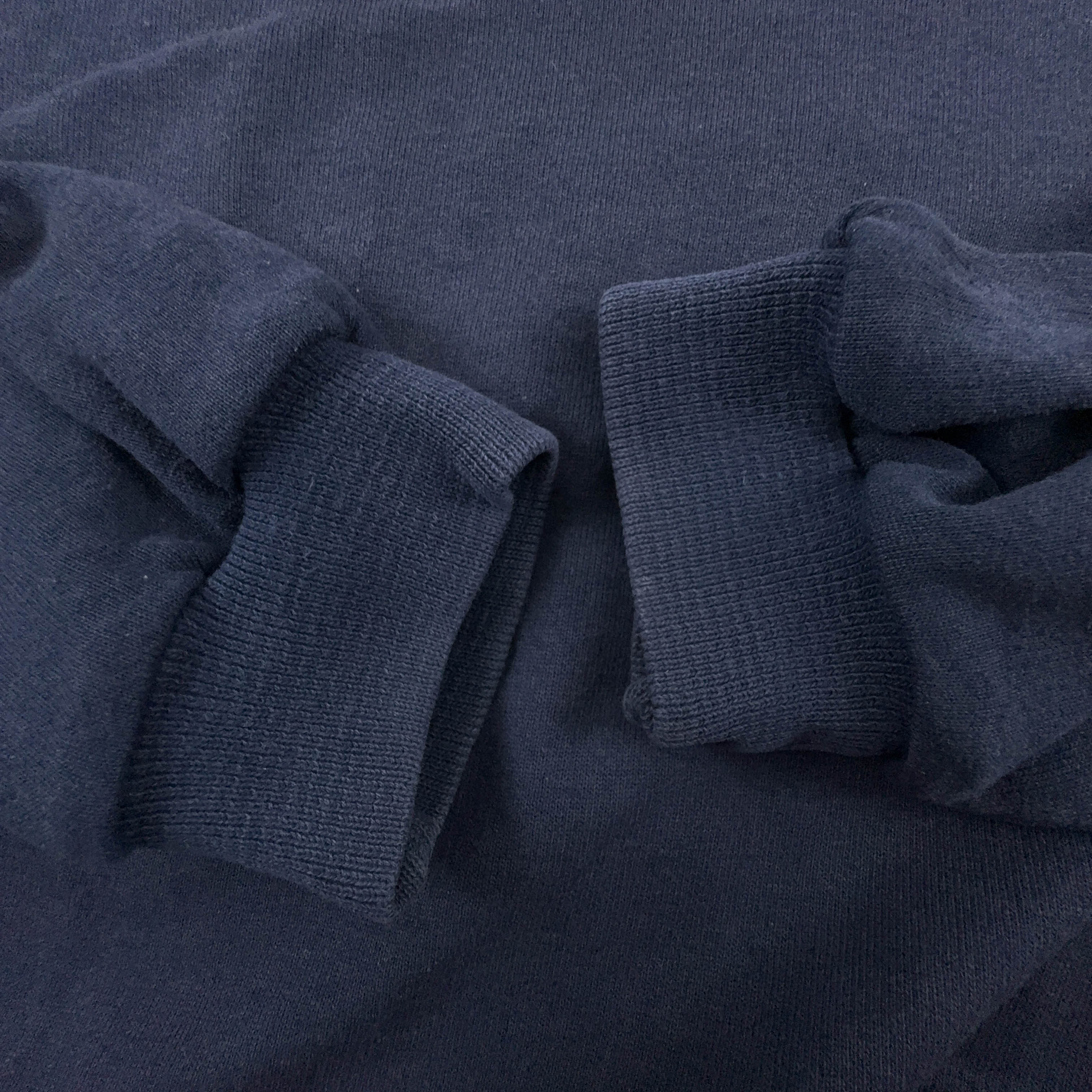 Felpa Adidas Vintage blu e bianca a girocollo con logo ricamato anni 90 - Taglia D6 F180 uomo