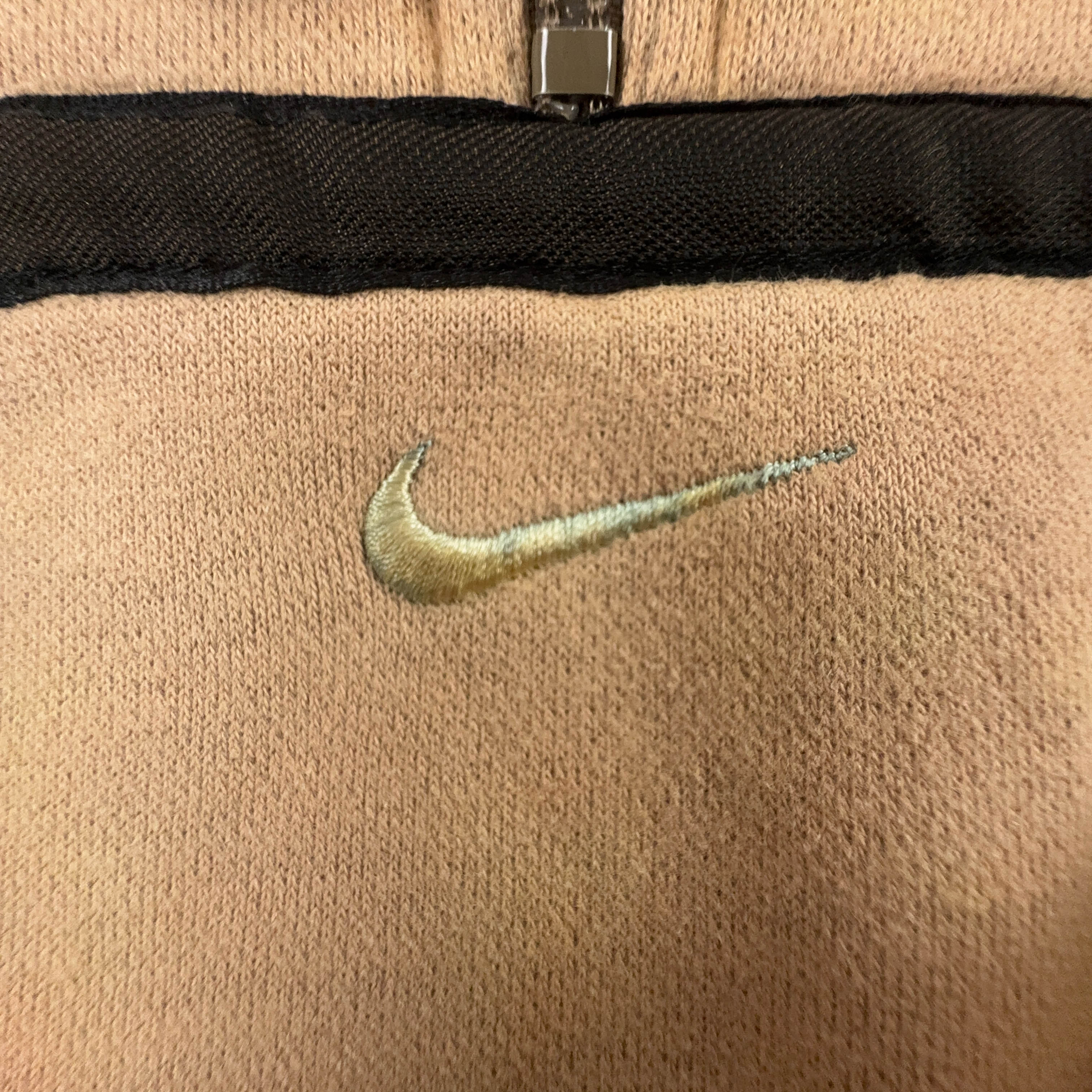 Felpa Nike Tie Dye Vintage arancione quarter zip 80% cotone anni 90 - Taglia S/M uomo