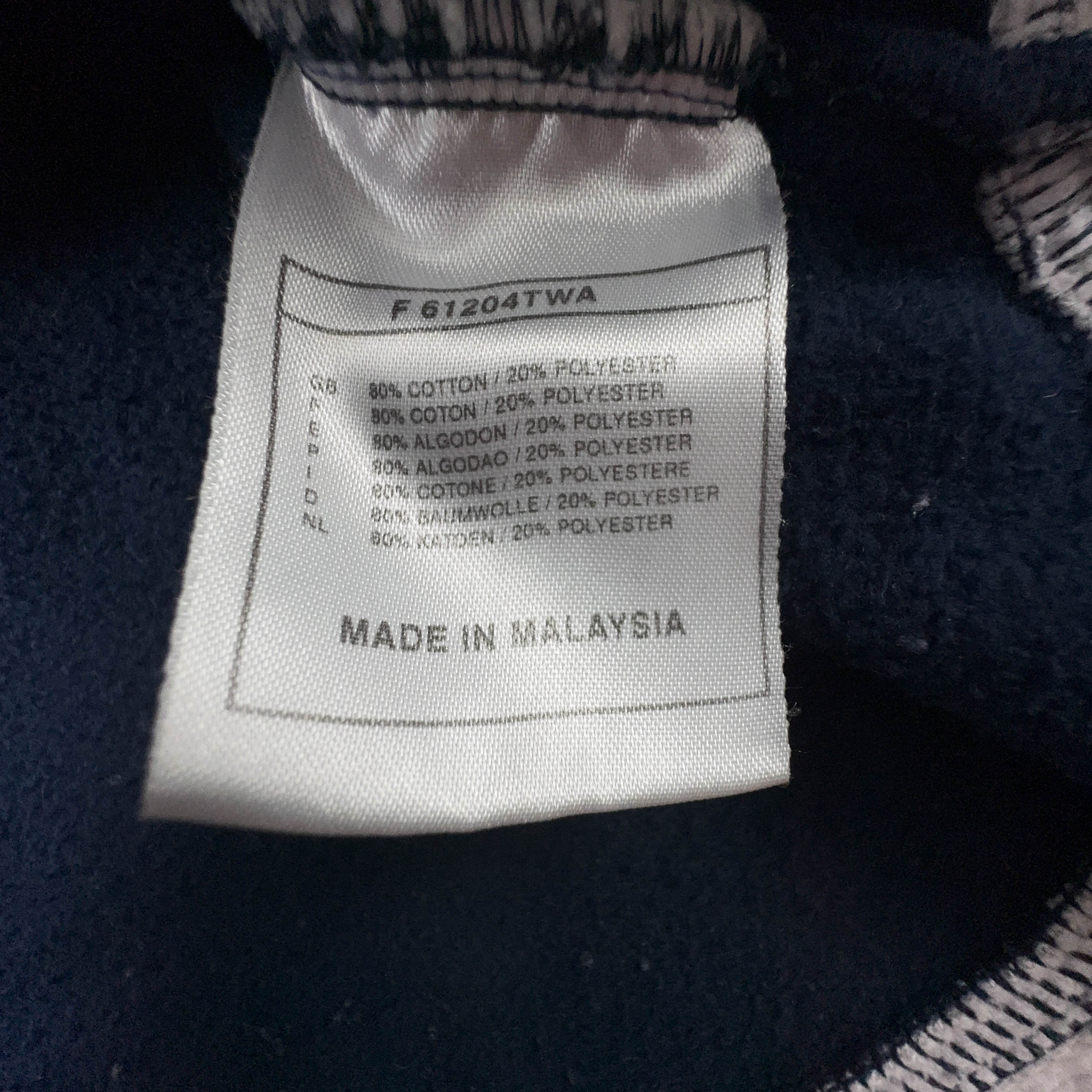 Felpa Nike Vintage blu e grigia con zip e cappuccio 80% cotone anni 90 - Taglia XL 188 uomo