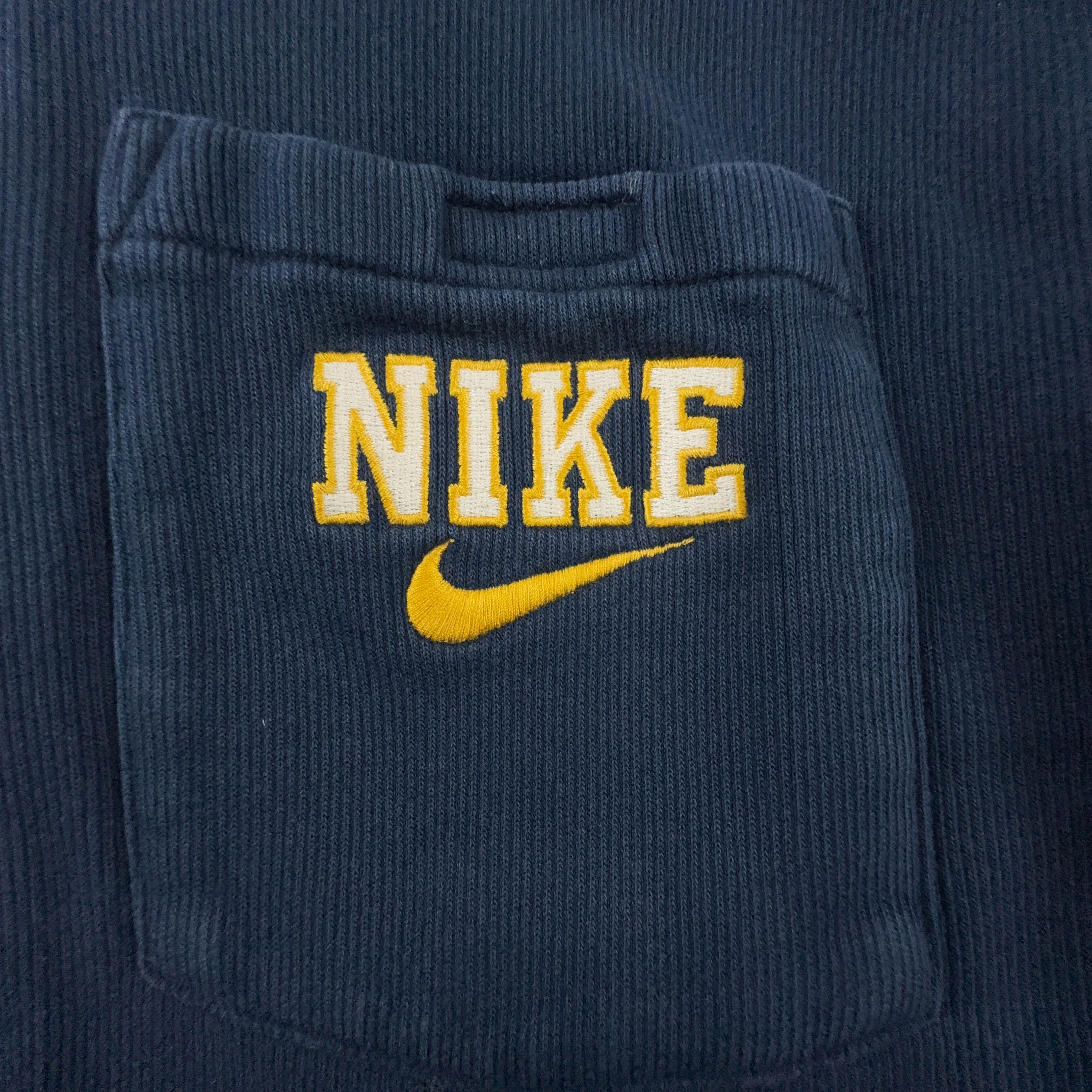 Felpa Nike Vintage blu e grigia con zip e cappuccio 80% cotone anni 90 - Taglia XL 188 uomo