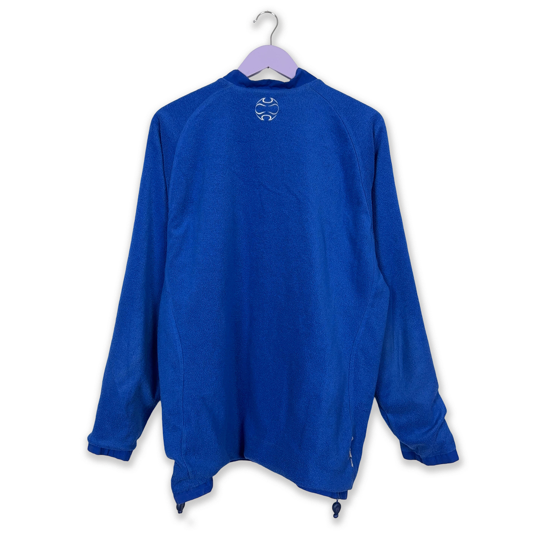 Adidas Vintage Double Face Blue Quarter Zip 90s Windbreaker Jacket - Size XL Men