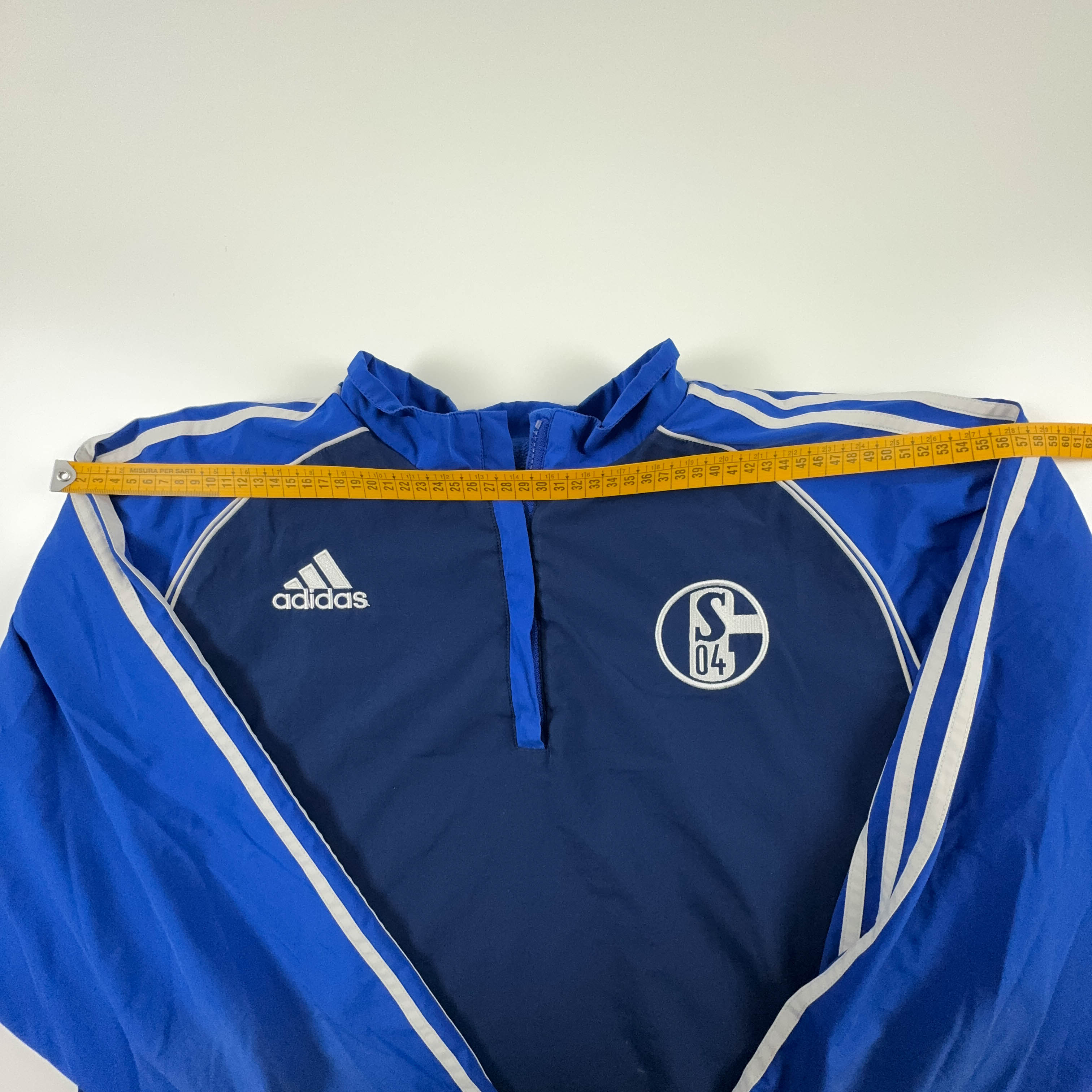Adidas Vintage Double Face Blue Quarter Zip 90s Windbreaker Jacket - Size XL Men