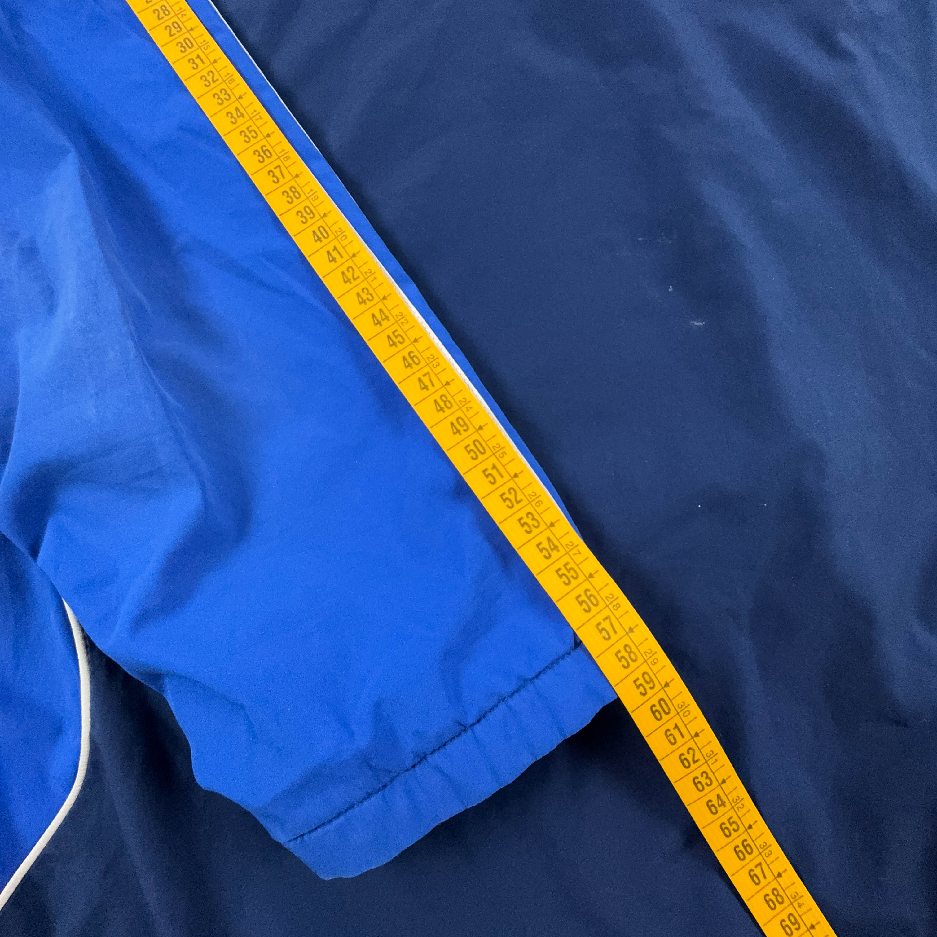 Adidas Vintage Double Face Blue Quarter Zip 90s Windbreaker Jacket - Size XL Men