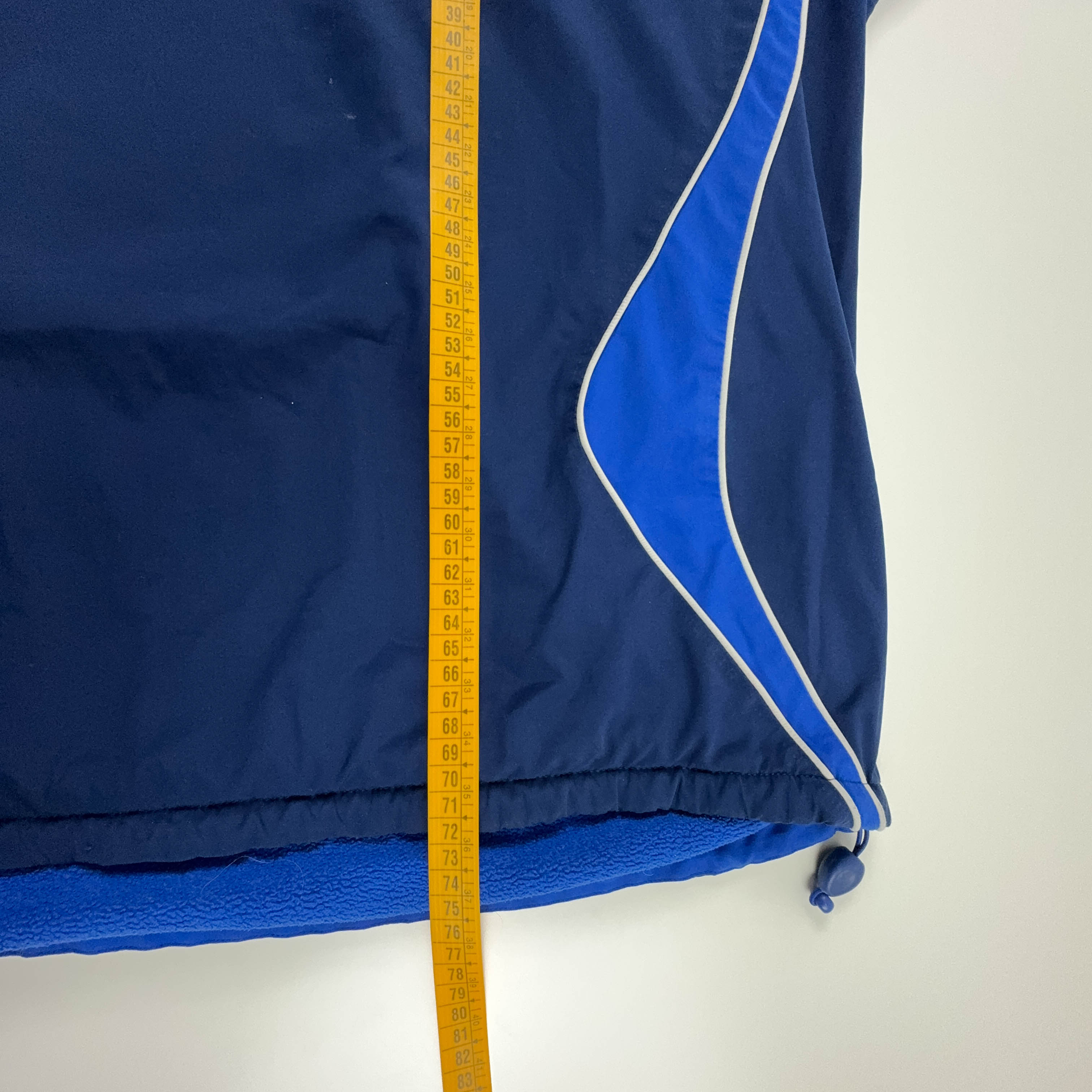 Adidas Vintage Double Face Blue Quarter Zip 90s Windbreaker Jacket - Size XL Men