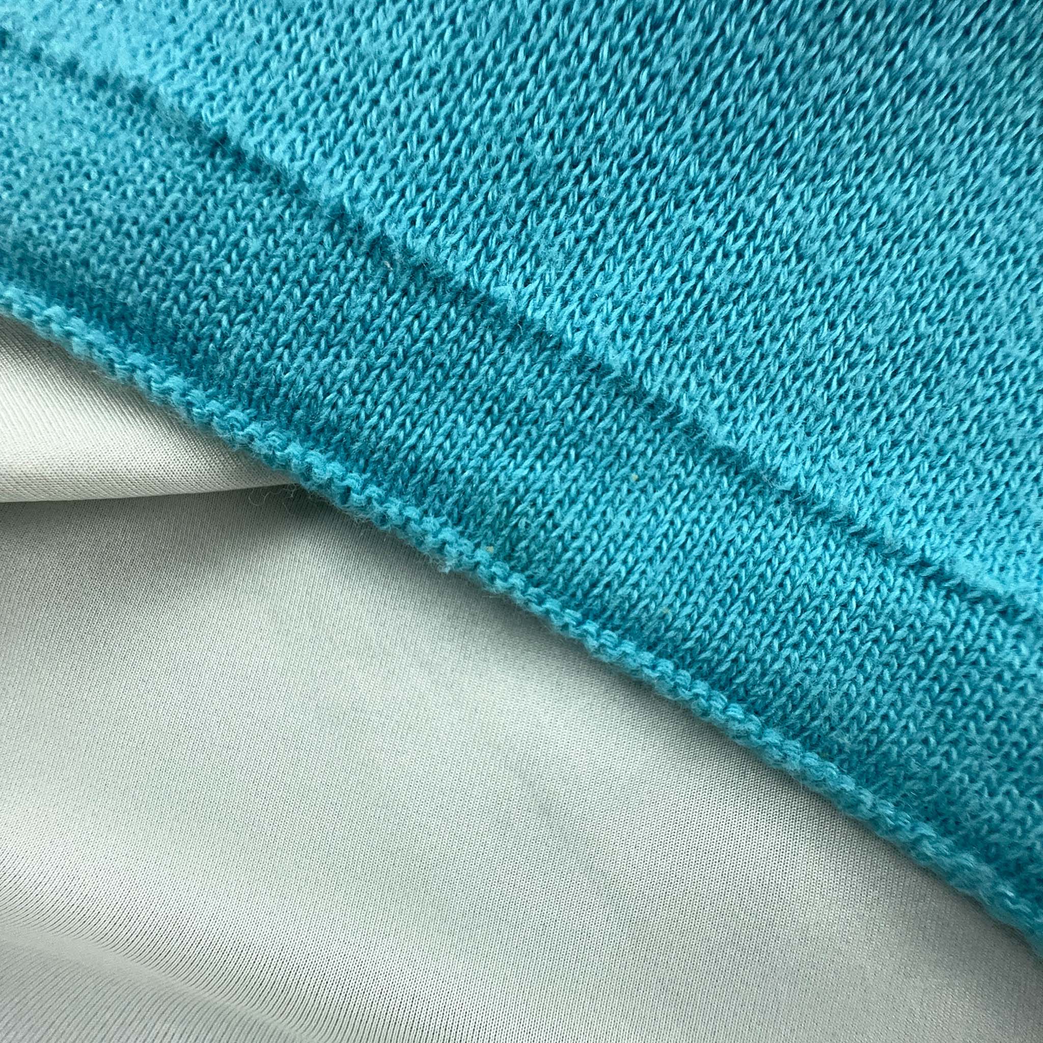 Maglione Vintage Campagnolo foderato misto lana azzurro con zip - Taglia S uomo