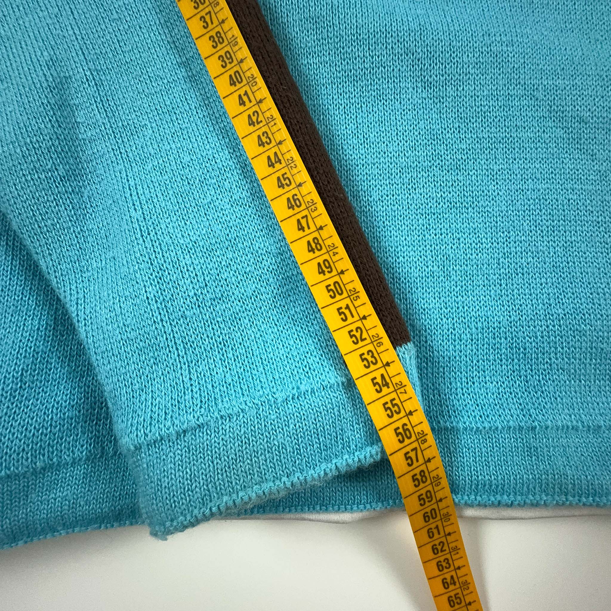 Maglione Vintage Campagnolo foderato misto lana azzurro con zip - Taglia S uomo