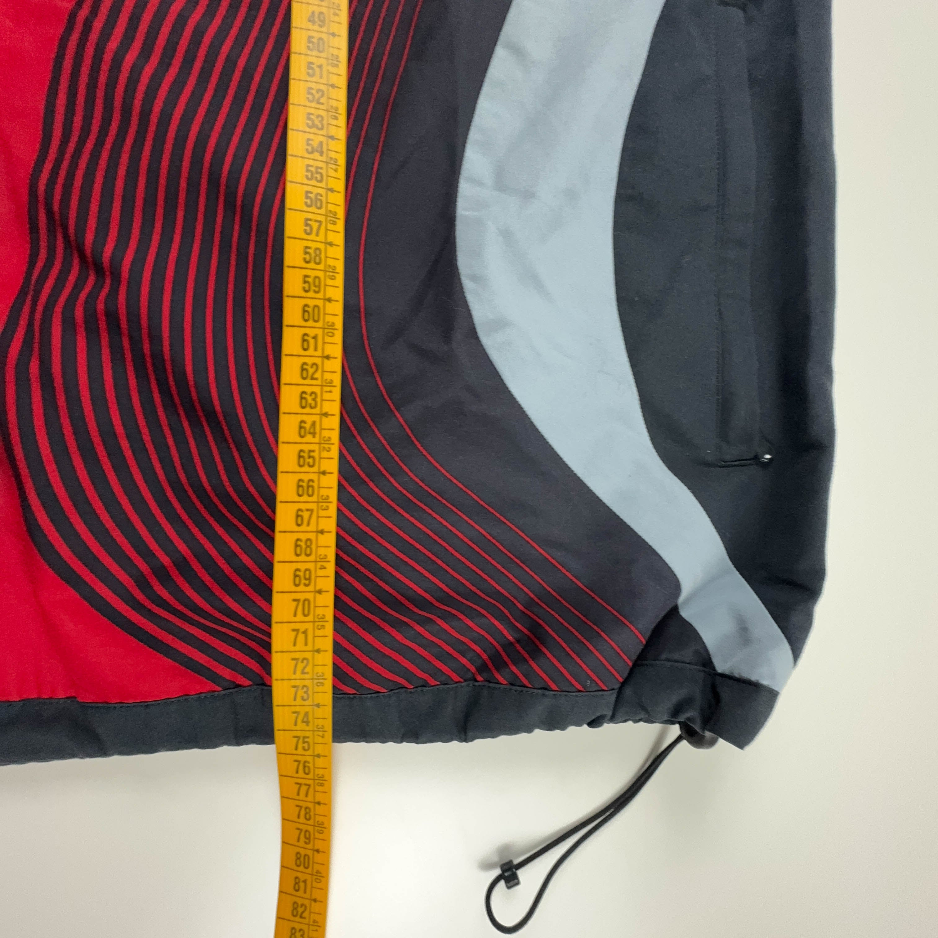 Adidas Vintage Red and Black Zip Up Windbreaker Jacket 2000s - Size D9 F198 Men