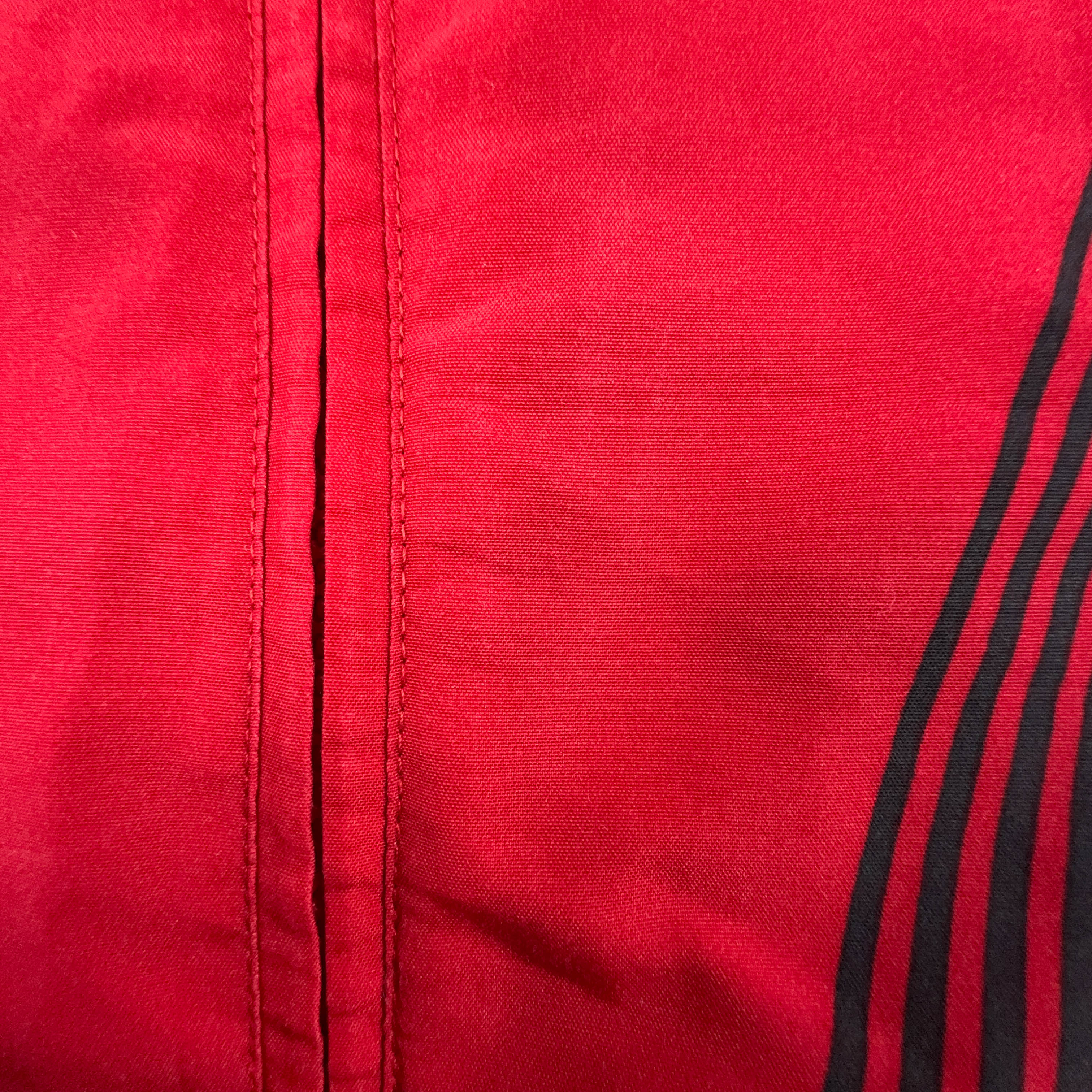 Adidas Vintage Red and Black Zip Up Windbreaker Jacket 2000s - Size D9 F198 Men